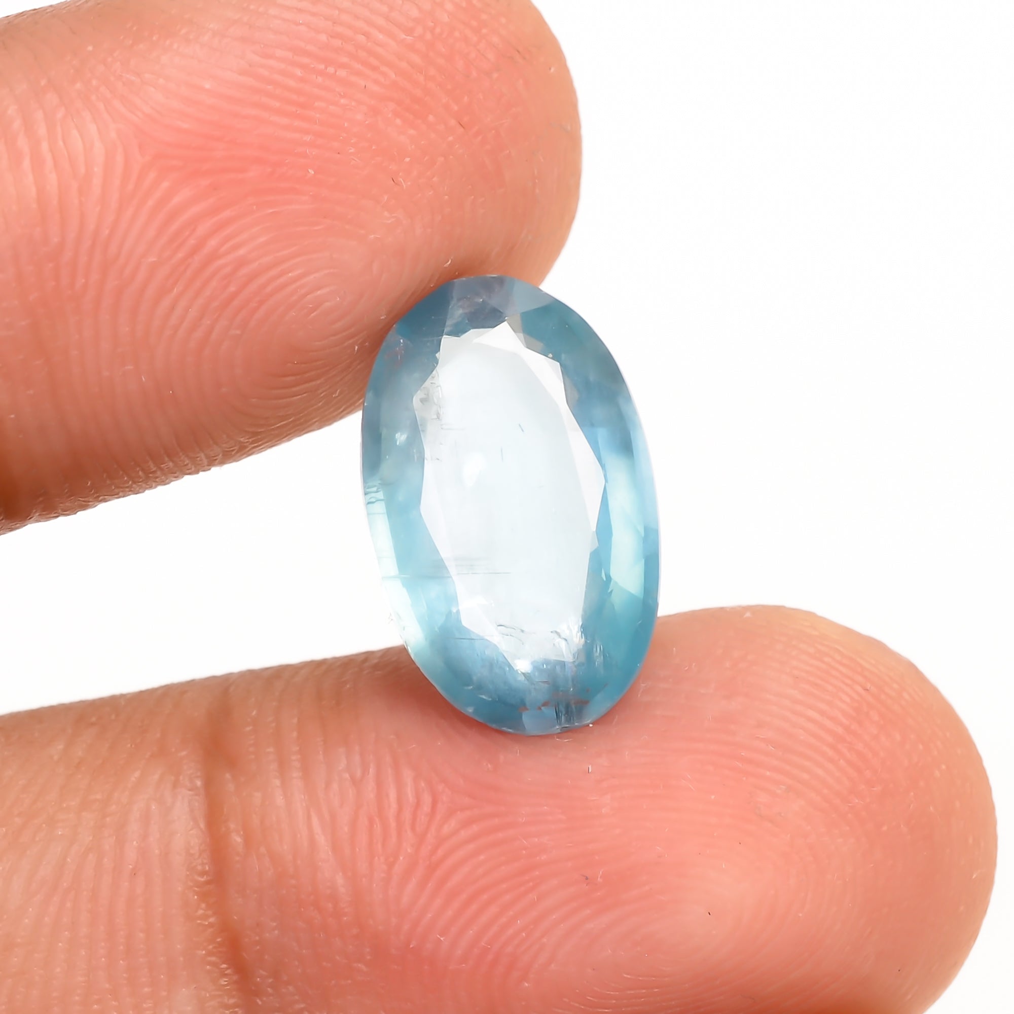 Aquatic Kyanite Oval Shape Cut Stone For Making Jewelry 4.5 Ct. 13X8X4 MM Y-9651