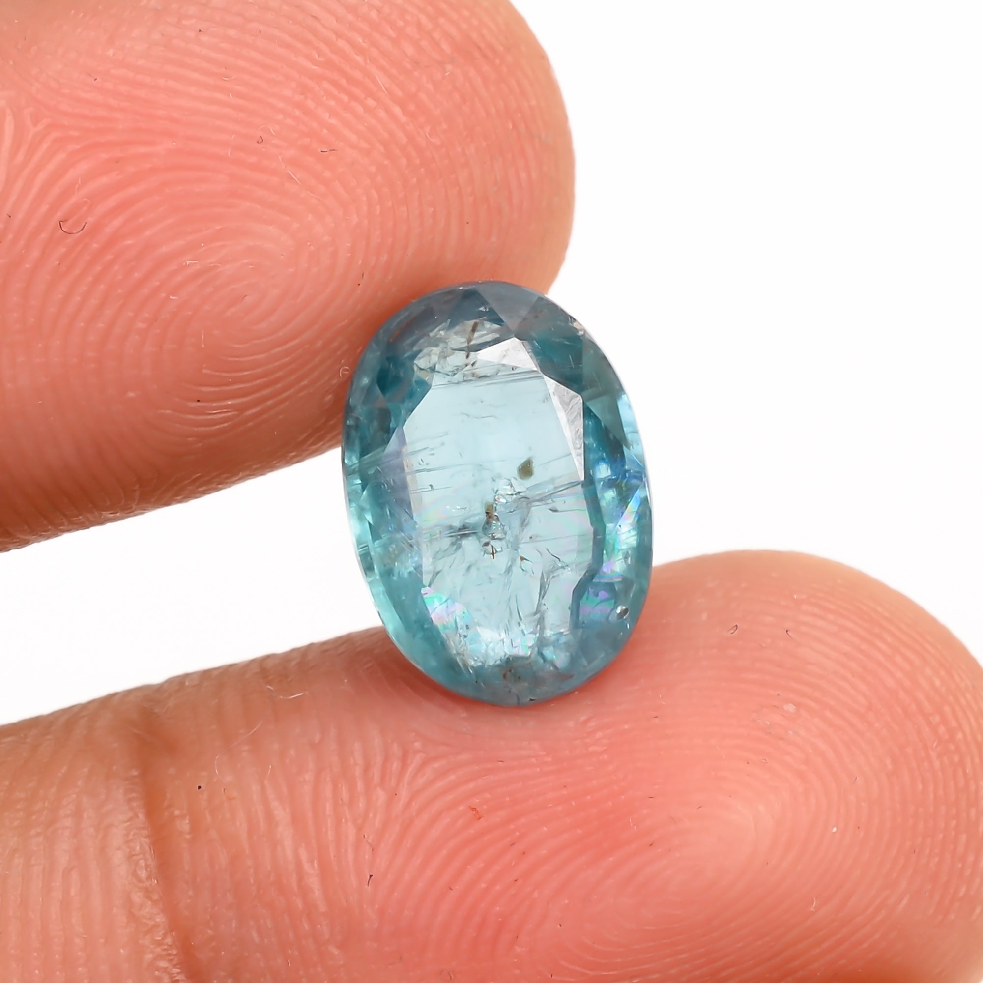 Aquatic Kyanite Oval Shape Cut Stone For Making Jewelry 3.5 Ct. 11X7X4 MM Y-9654