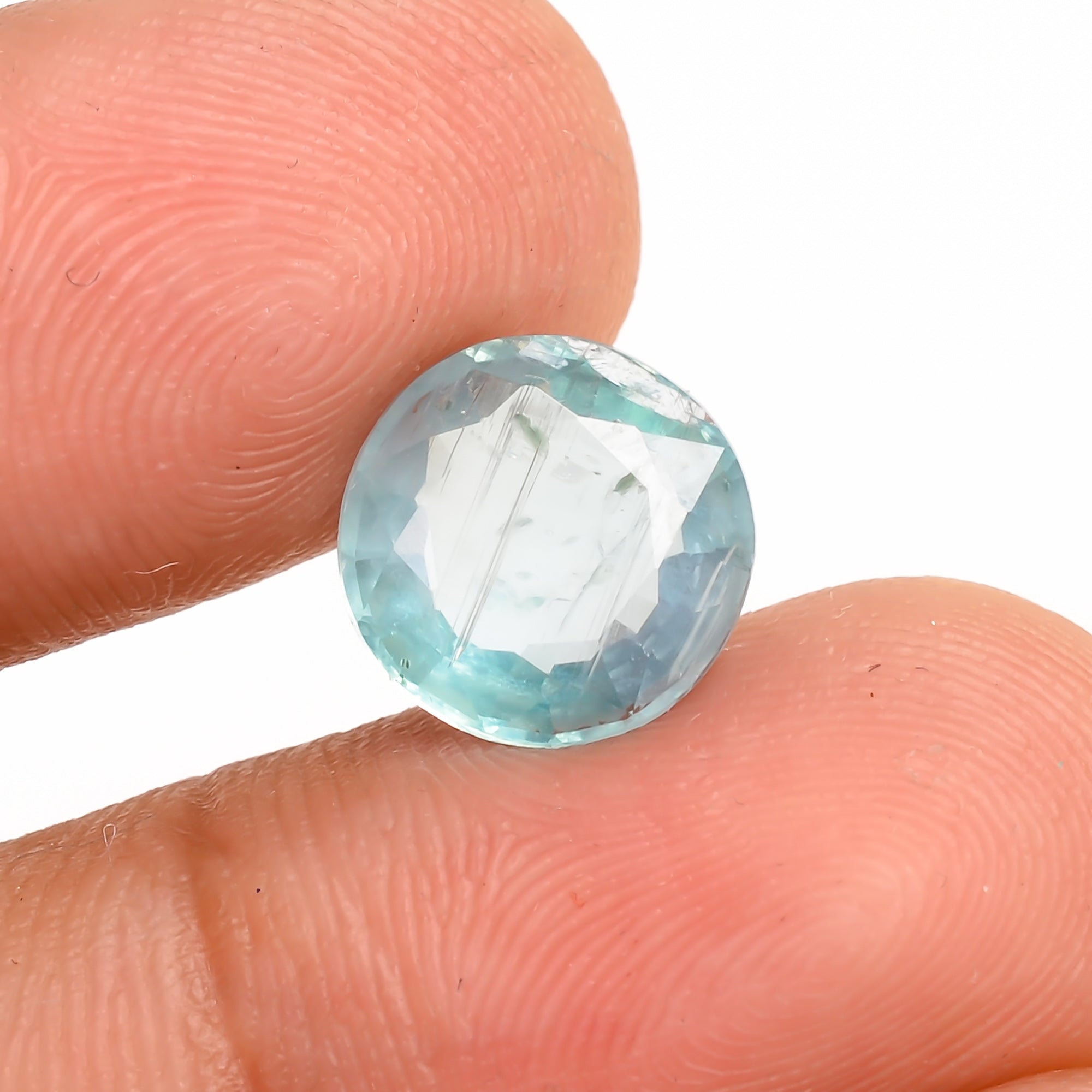Aquatic Kyanite Round Shape Cut Stone For Making Jewelry 3.5 Ct. 9X9X4 MM Y-9655