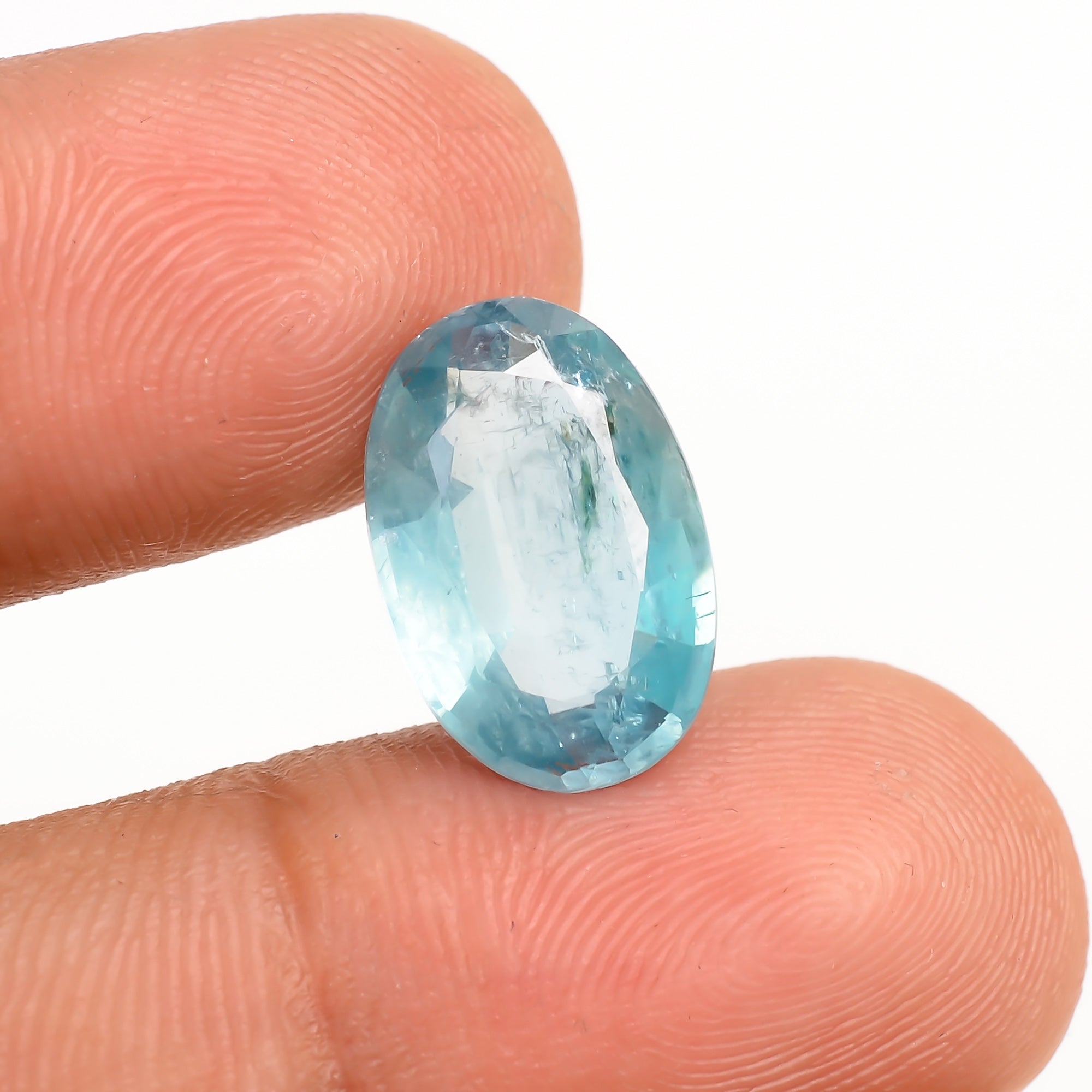 Aquatic Kyanite Oval Shape Cut Stone For Making Jewelry 4.5 Ct. 14X9X4 MM Y-9656