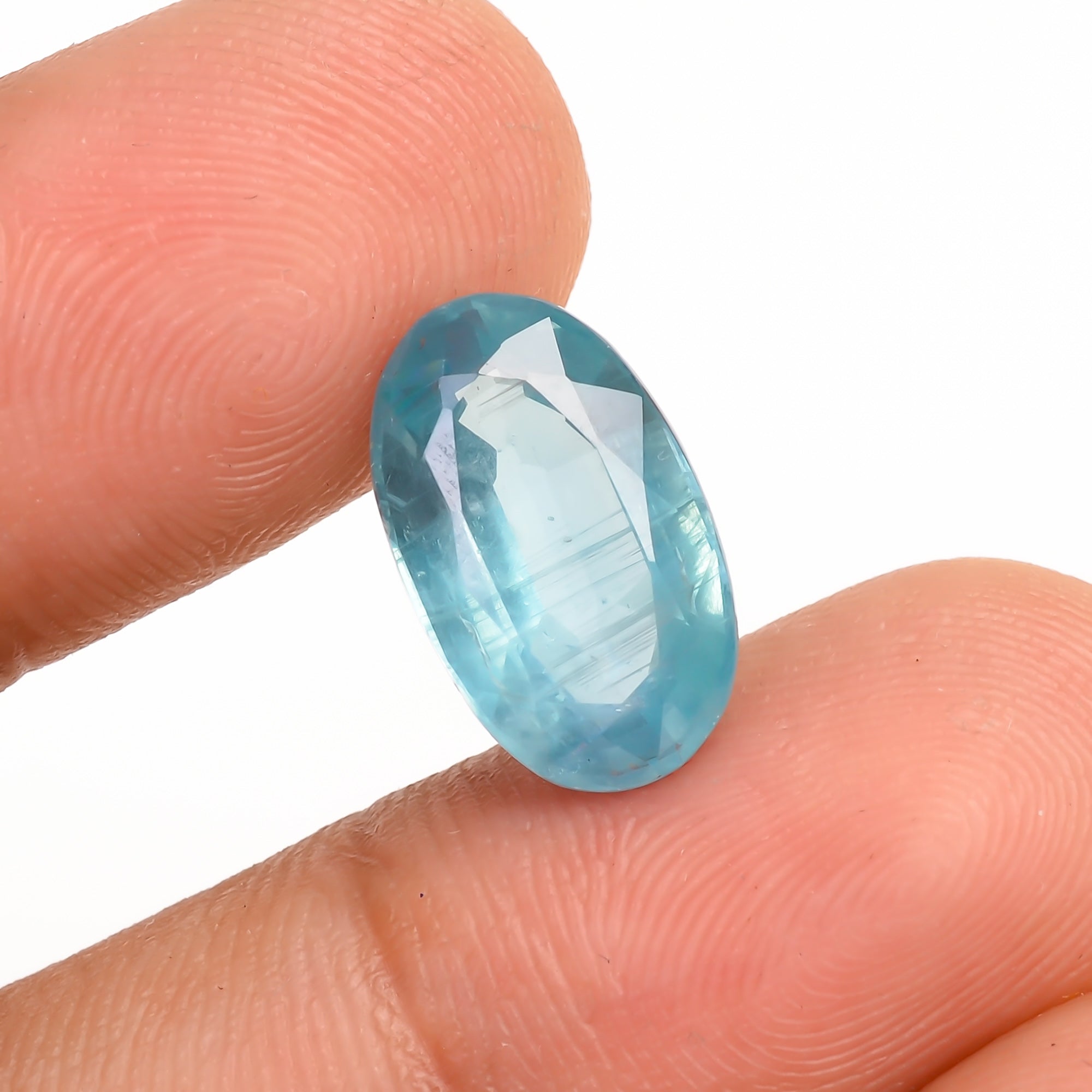 Aquatic Kyanite Oval Shape Cut Stone For Making Jewelry 5 Ct. 13X8X5 MM Y-9658