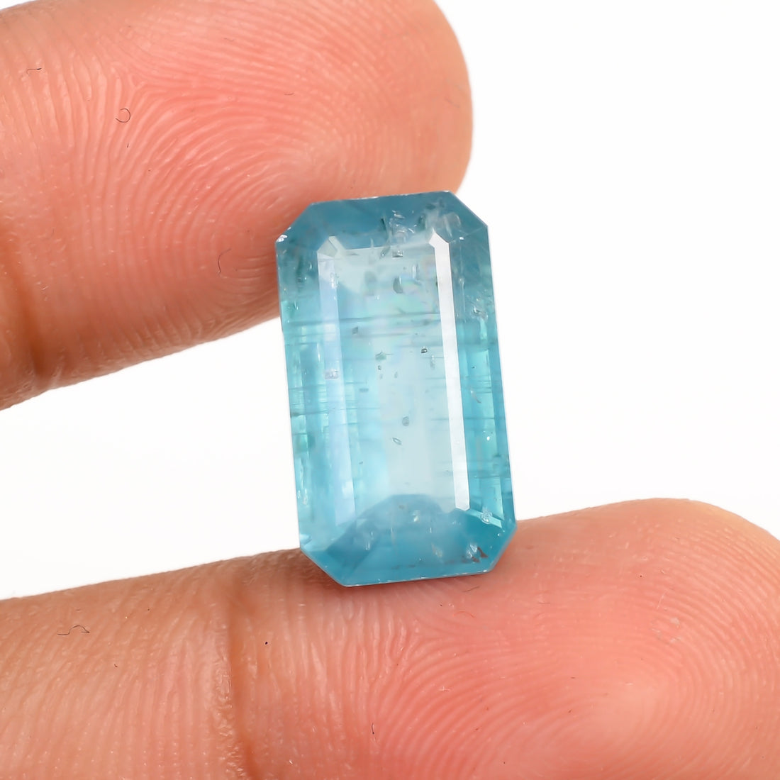 Aquatic Kyanite Radiant Shape Cut Stone For Making Jewelry 6.5 Ct. 14X8X5 MM Y-9659