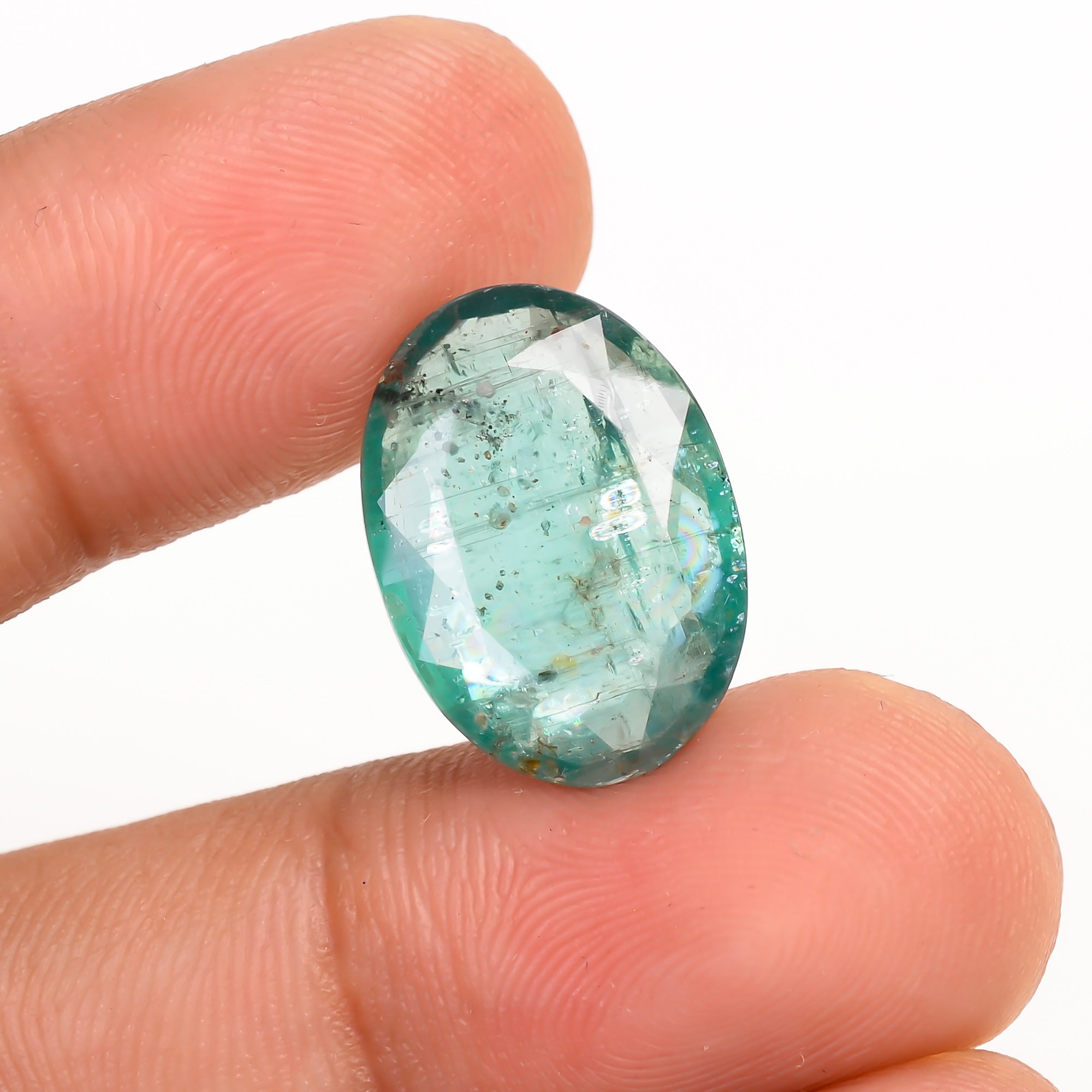 Green Kyanite Oval Shape Cut stoneFor Making Jewelry 8.5 Ct. 16X12X4 mm Y-9665