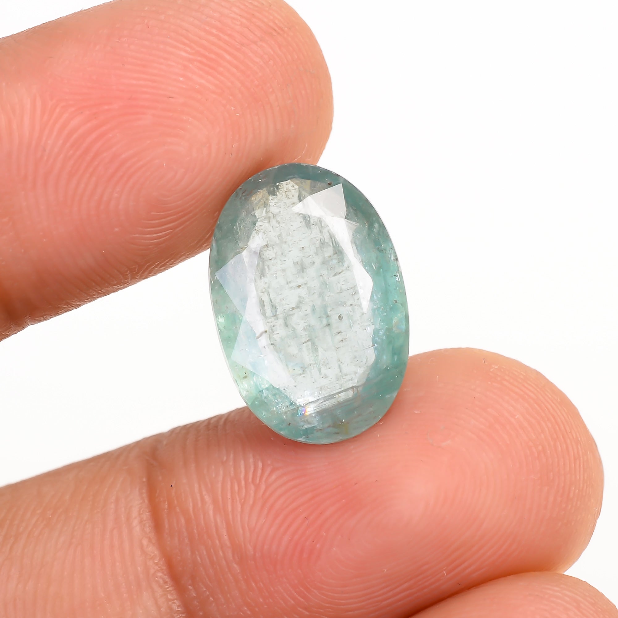 Green Kyanite Oval Shape Cut Stone For Making Jewelry 6 Ct. 14X9X4 mm Y-9666