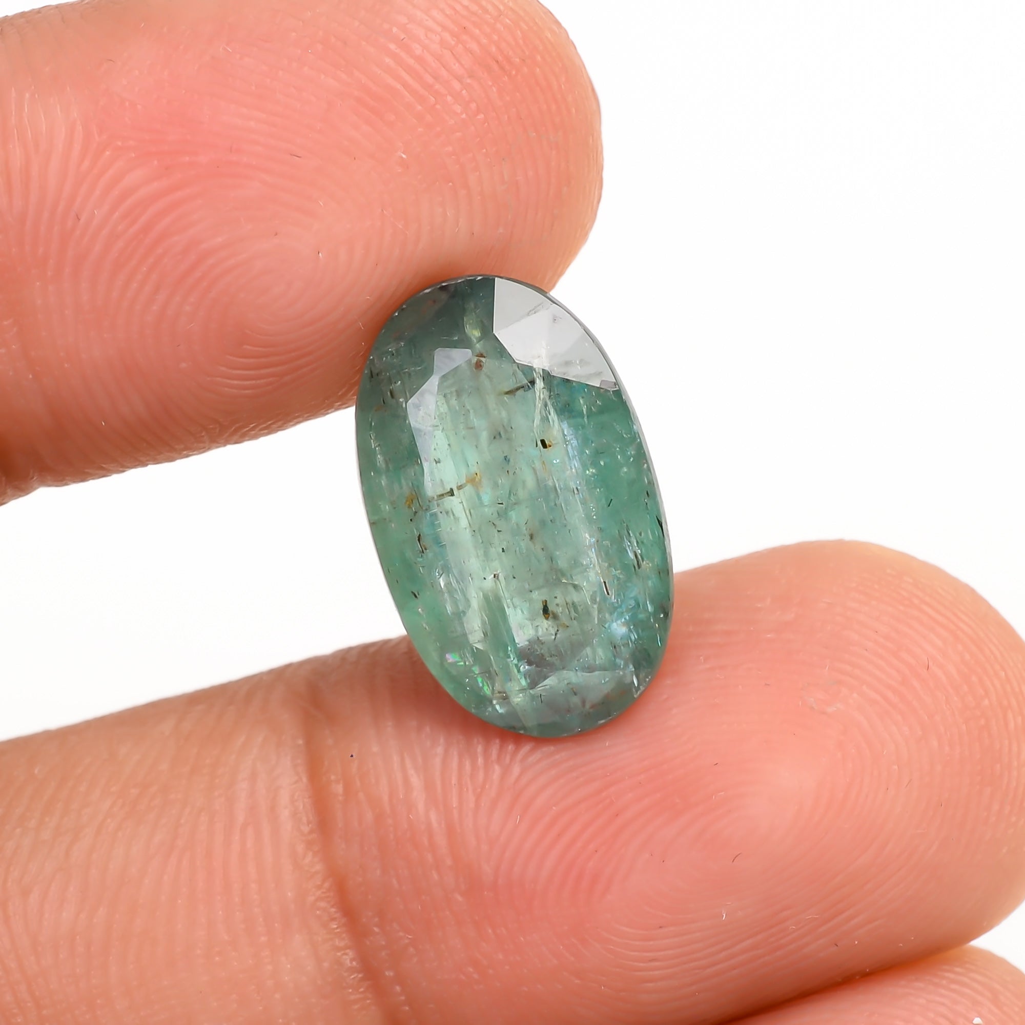 Green Kyanite Oval Shape Cut Stone For Making Jewelry 5.5 Ct. 13X9X5 mm Y-9667