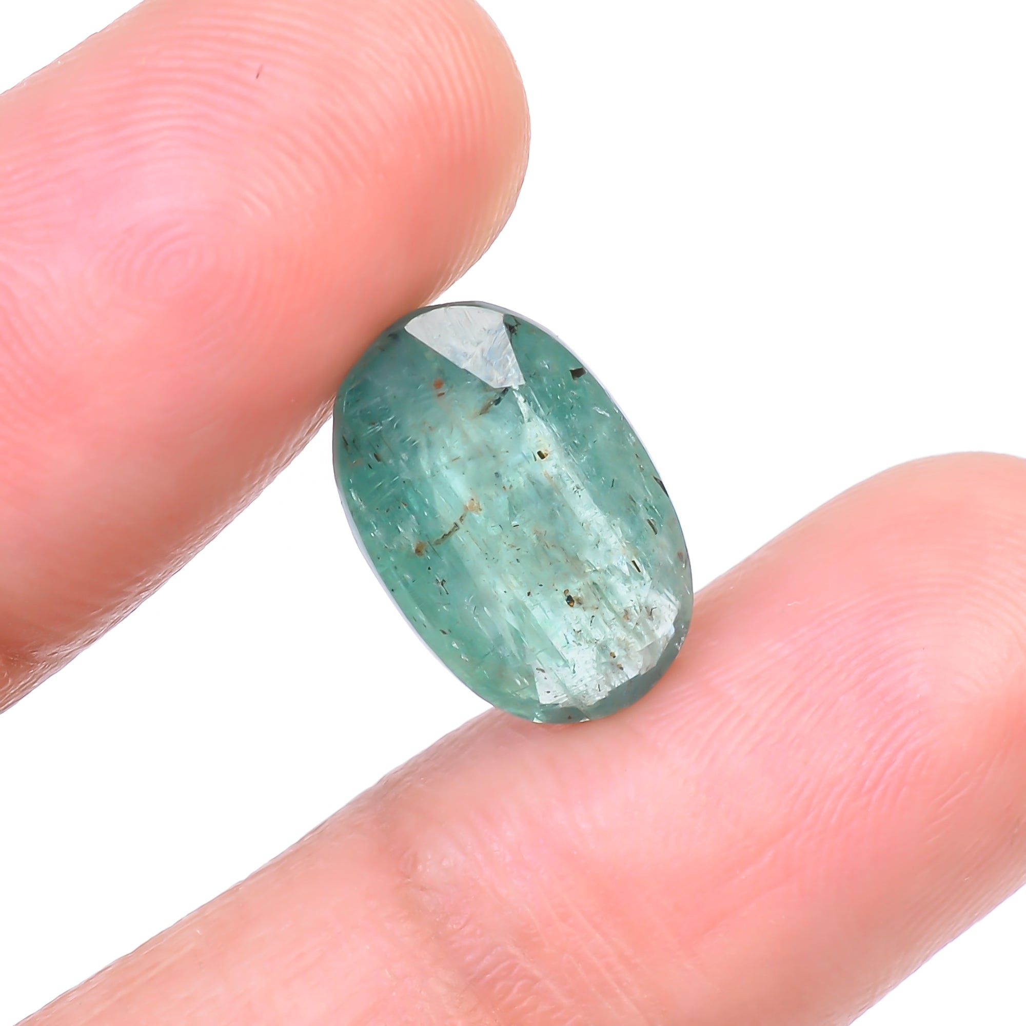 Green Kyanite Oval Shape Cut Stone For Making Jewelry 6 Ct. 14X9X4 mm Y-9668