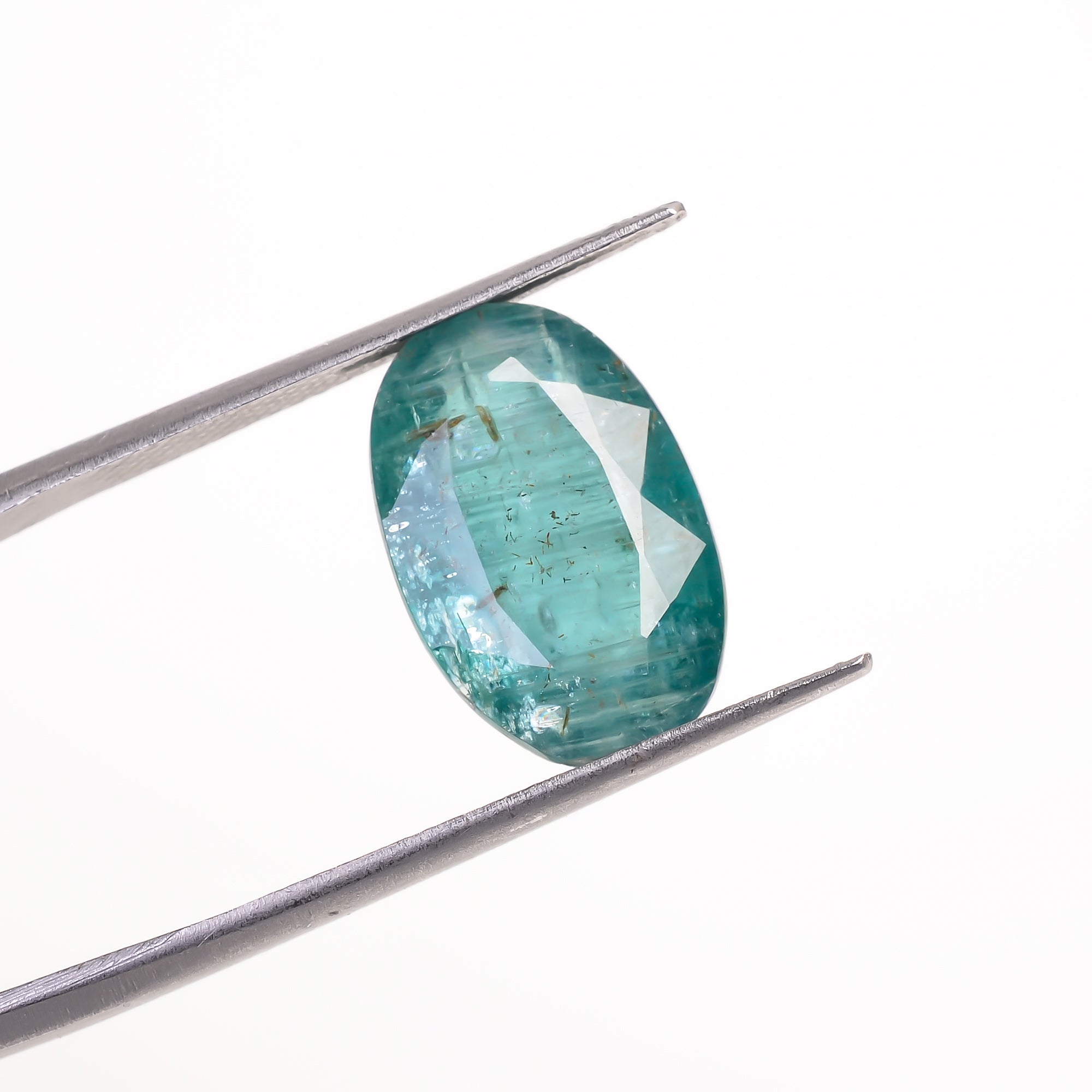 Green Kyanite Oval Shape Cut Stone For Making Jewelry 7.5 Ct. 15X10X5 mm Y-9670