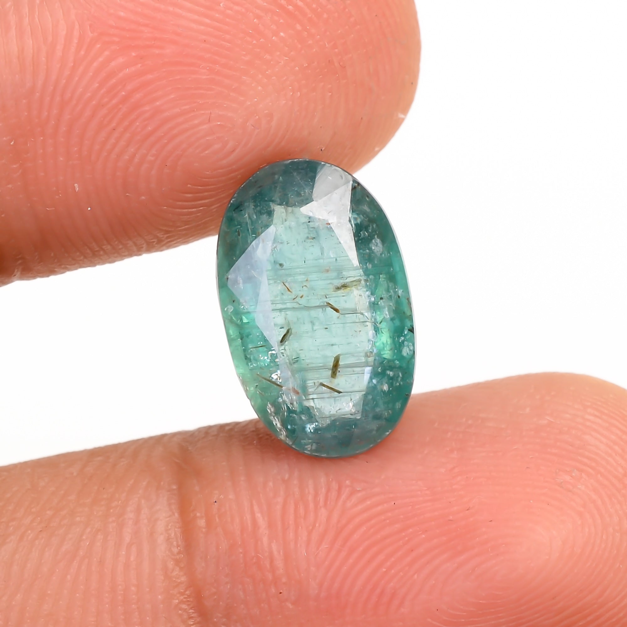 Green Kyanite Oval Shape Cut Stone For Making Jewelry 4 Ct. 13X8X4 mm Y-9673