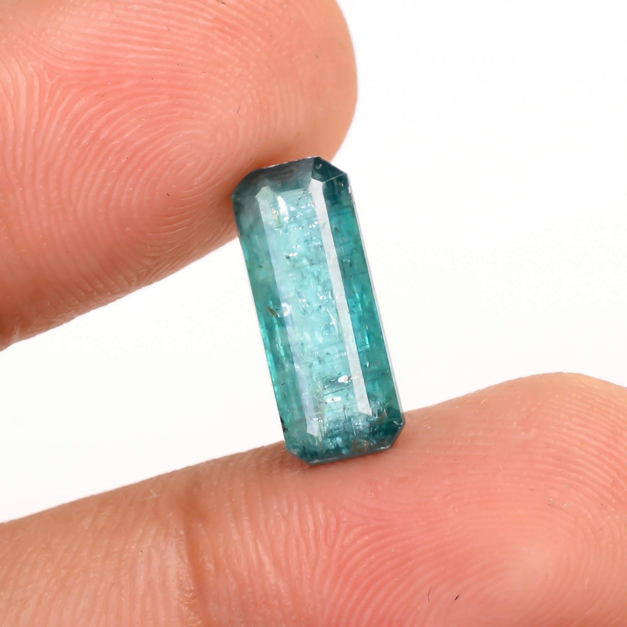 Green Kyanite Radiant Shape Cut Stone For Making Jewelry 3.5 Ct. 14X5X4 mm Y-9681