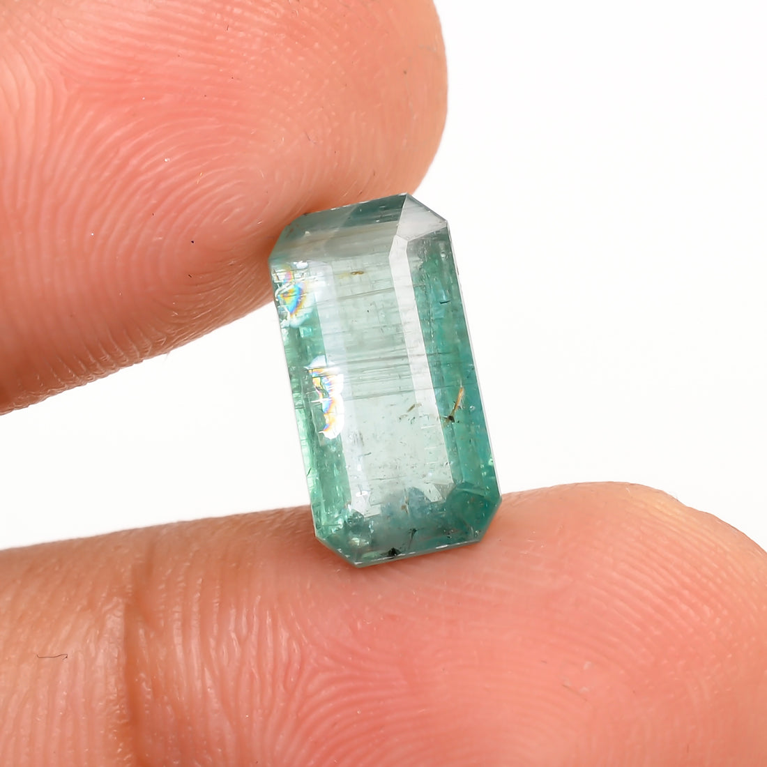 Green Kyanite Radiant Shape Cut Stone For Making Jewelry 2.5 Ct. 11X6X3 mm Y-9682