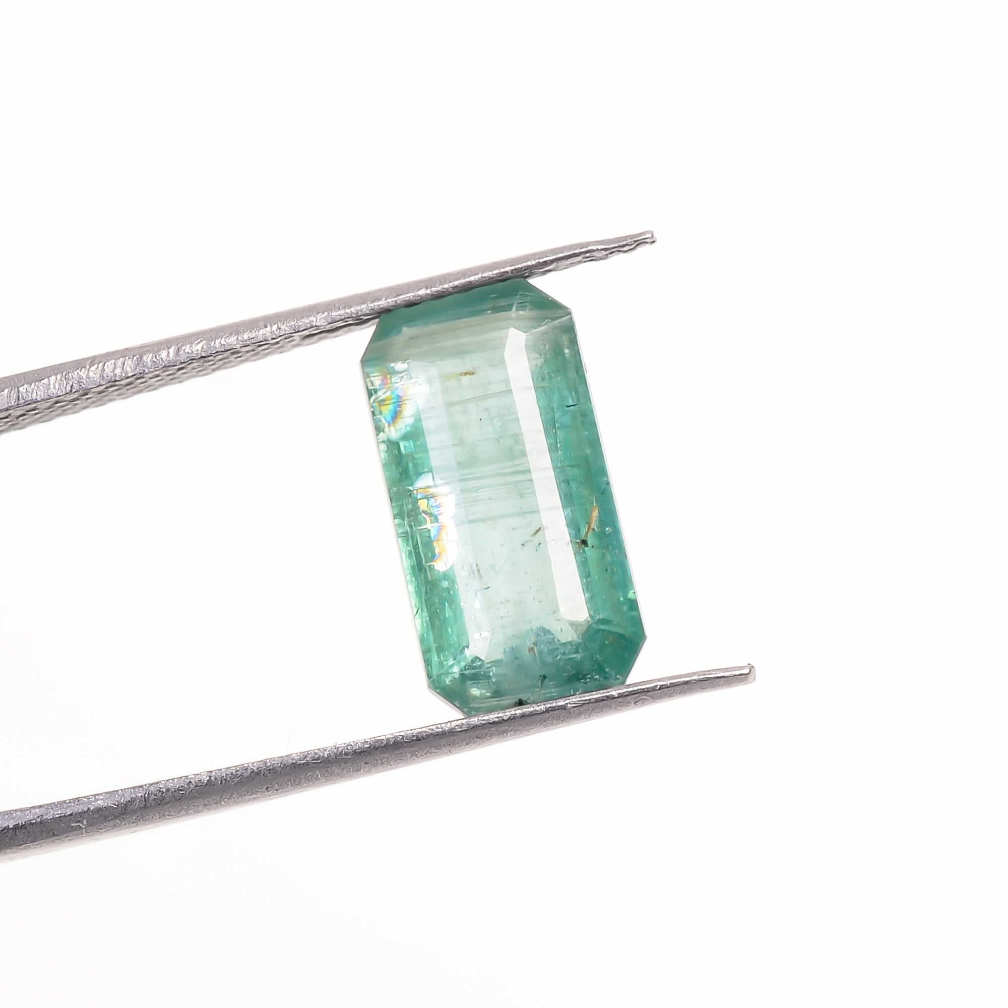 Green Kyanite Radiant Shape Cut Stone For Making Jewelry 2.5 Ct. 11X6X3 mm Y-9682