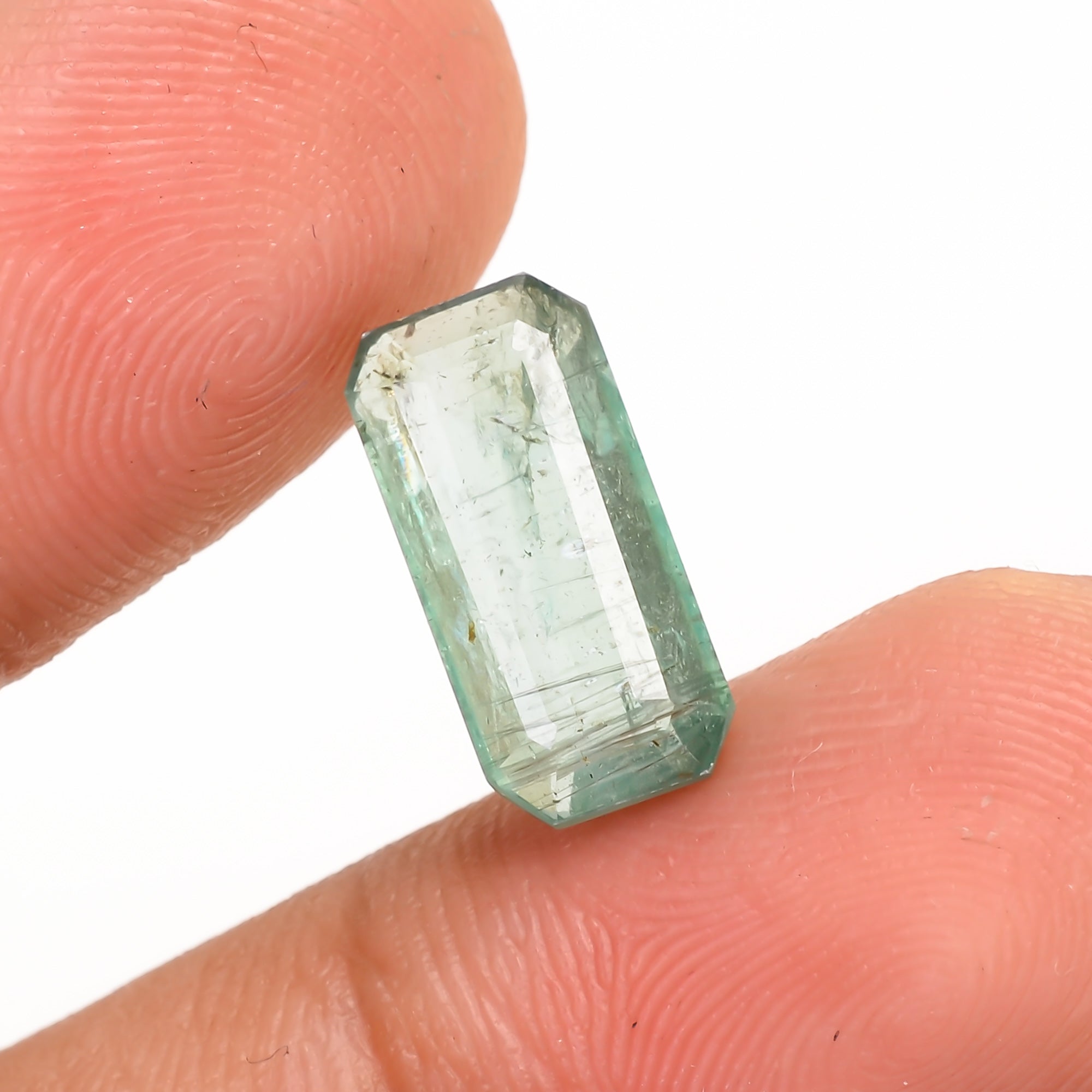 Green Kyanite Radiant Shape Cut Stone For Making Jewelry 3.5 Ct. 13X6X3 mm Y-9683