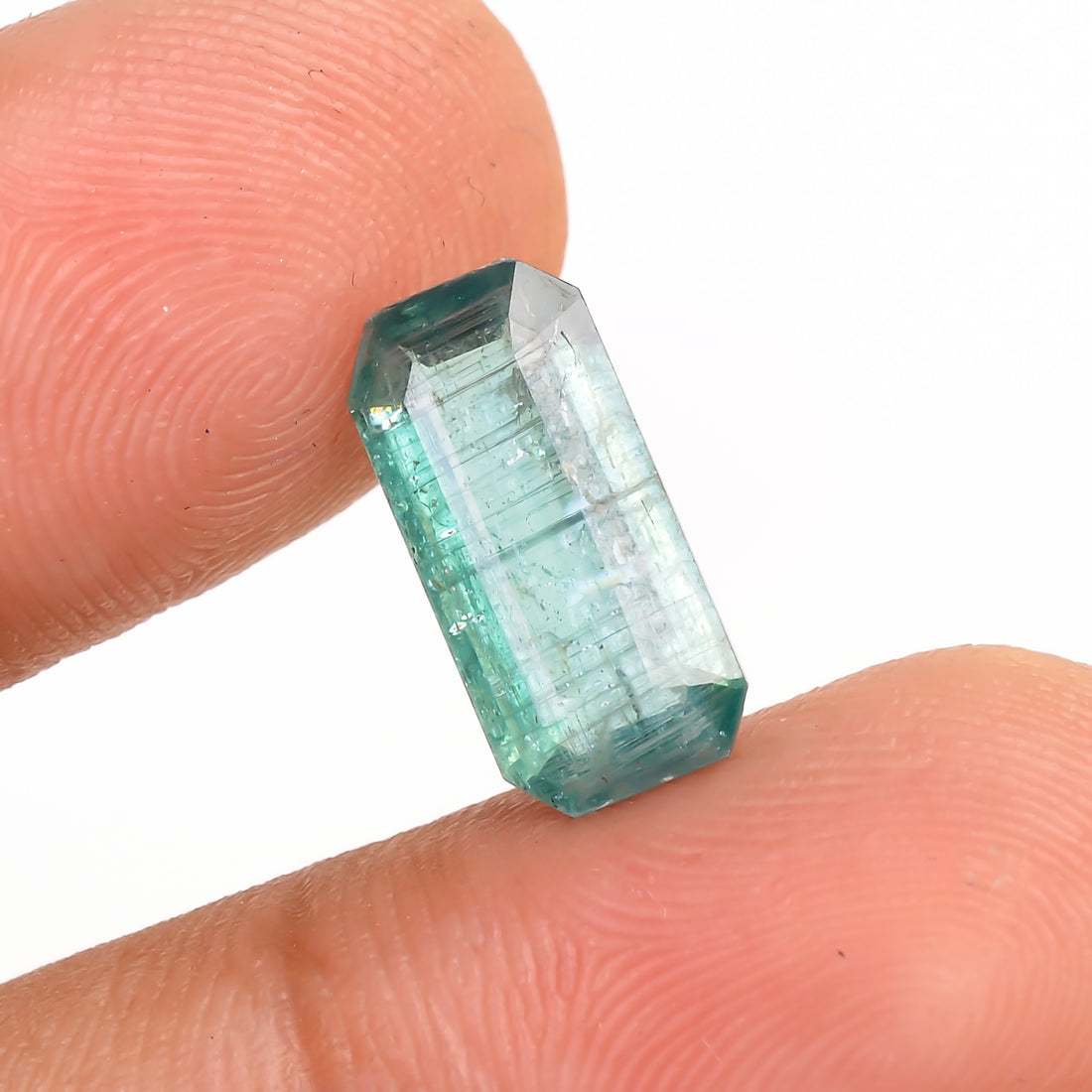 Green Kyanite Radiant Shape Cut Stone For Making Jewelry 3 Ct. 12X6X3 mm Y-9684