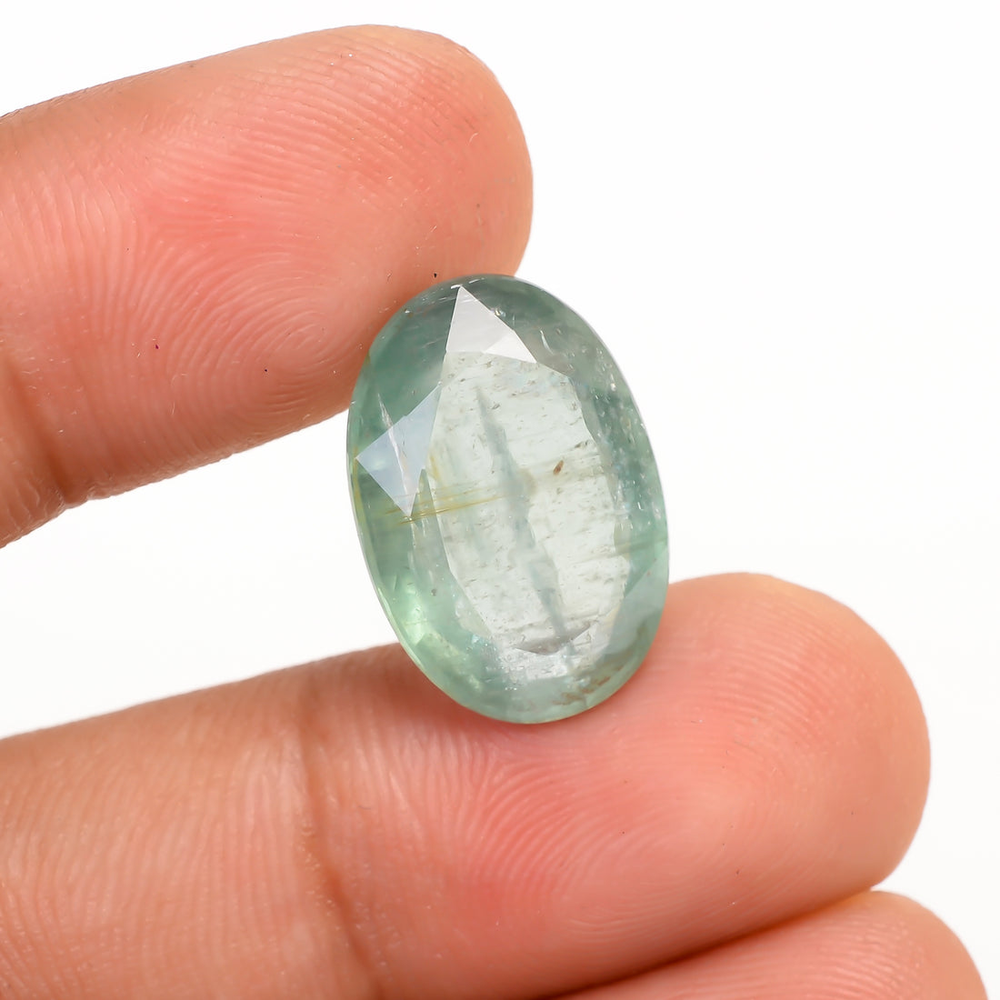 Light Green Kyanite Oval Shape Cut Stone Loose Gemstone For Making Jewelry 10 Ct. 16X11X5 MM Y-9707