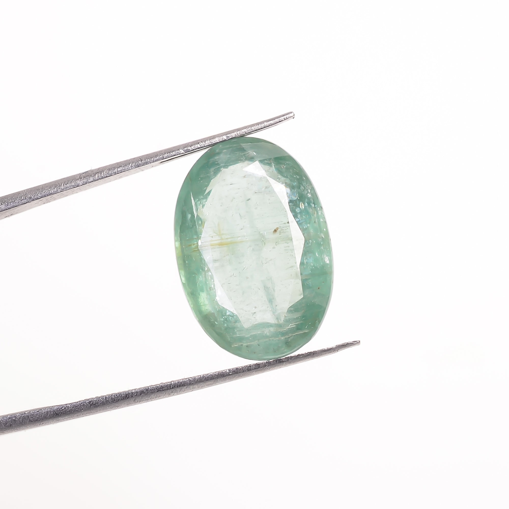 Light Green Kyanite Oval Shape Cut Stone Loose Gemstone For Making Jewelry 10 Ct. 16X11X5 MM Y-9707