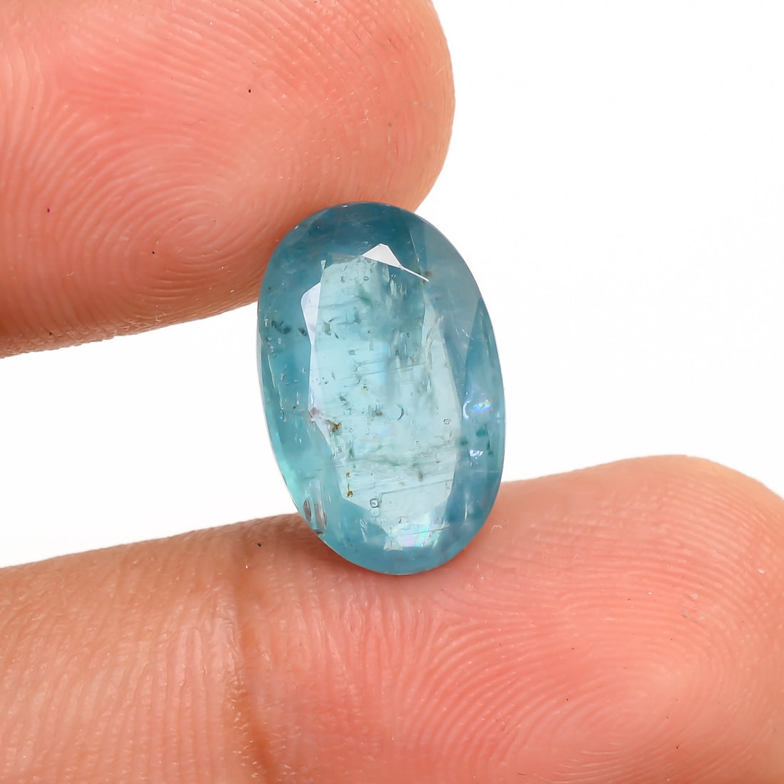 Light Green Kyanite Oval Shape Cut Stone Loose Gemstone For Making Jewelry 5.5 Ct. 13X8X4 MM Y-9709