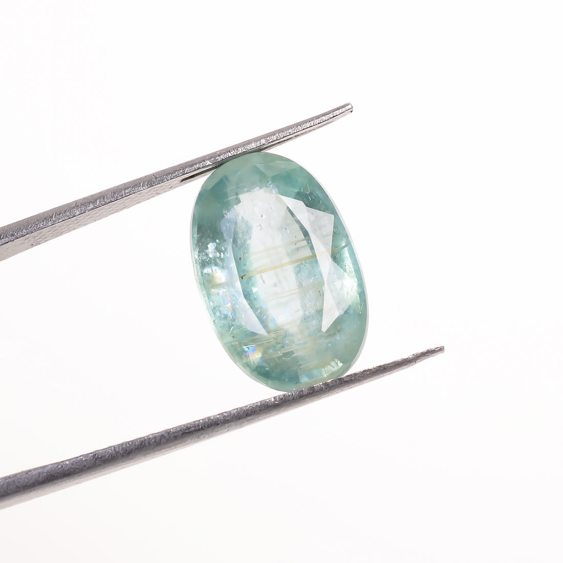 Light Green Kyanite Oval Shape Cut Stone Loose Gemstone For Making Jewelry 6.5 Ct. 14X9X5 MM Y-9712