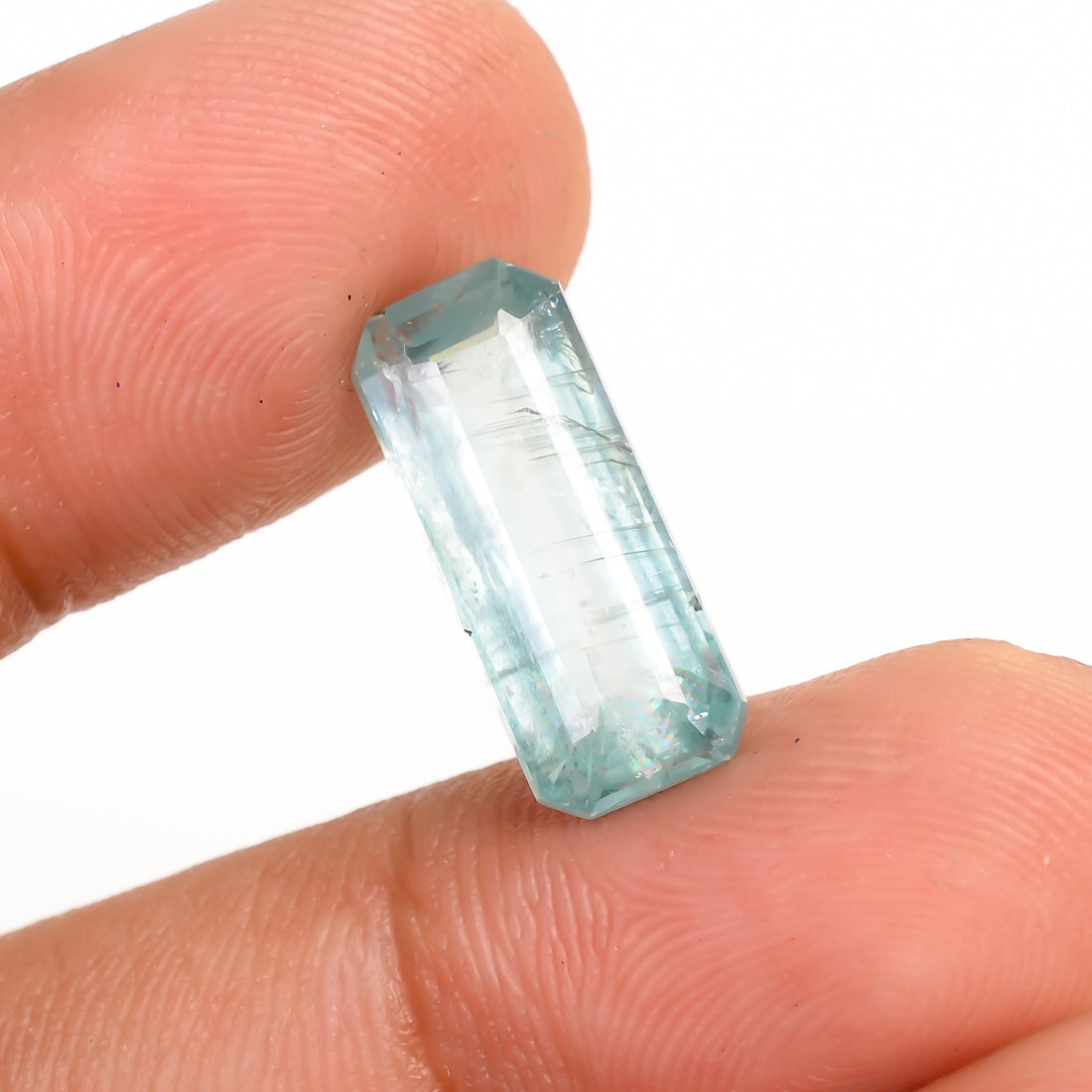 Light Green Kyanite Radiant Shape Cut Stone Loose Gemstone For Making Jewelry 5 Ct. 15X6X4 MM Y-9713