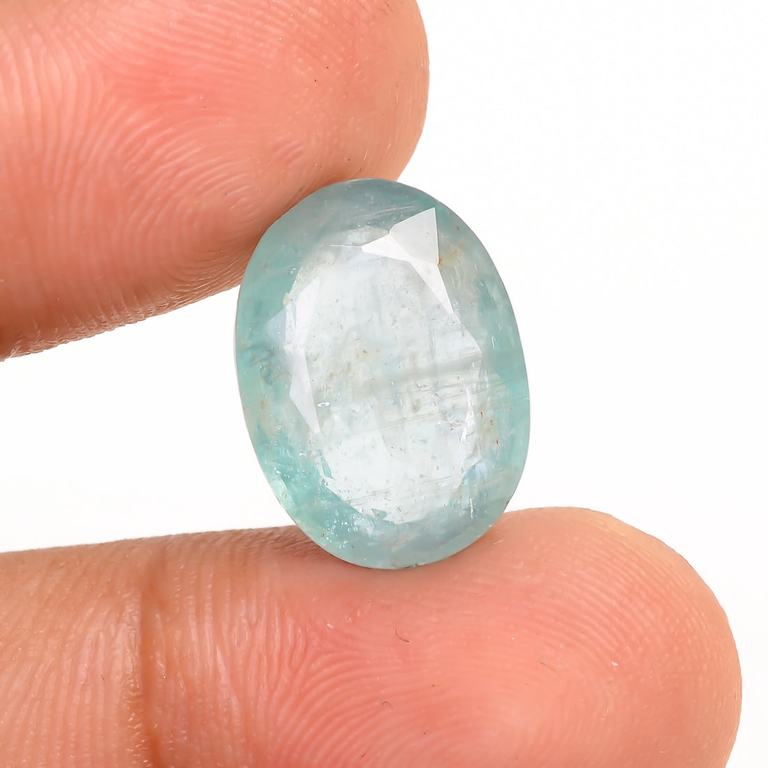 Light Green Kyanite Oval Shape Cut Stone Loose Gemstone For Making Jewelry 8 Ct. 15X6X5 MM Y-9716