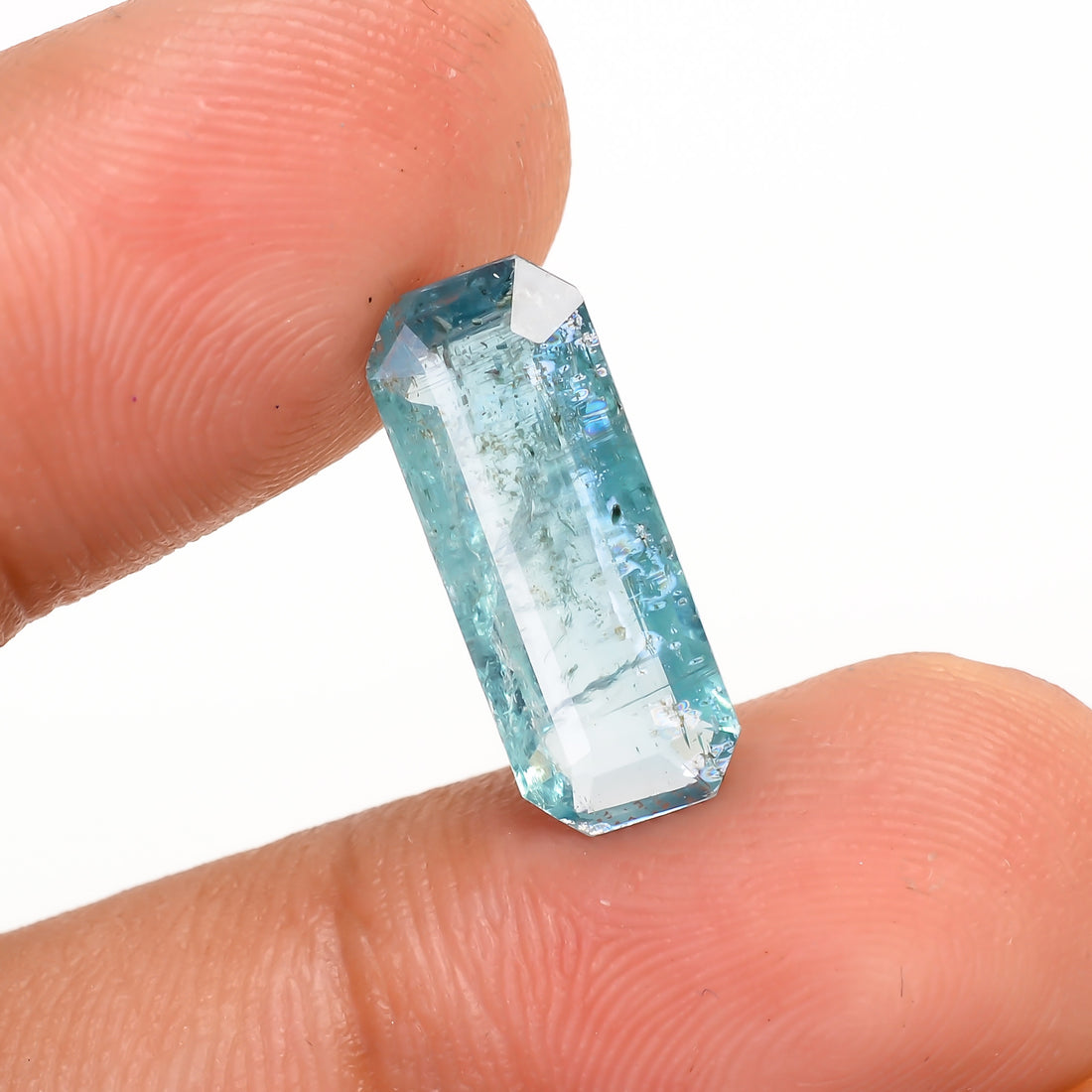 Light Green Kyanite Radiant Shape Cut Stone Loose Gemstone For Making Jewelry 3.5 Ct. 16X6X3 MM Y-9717