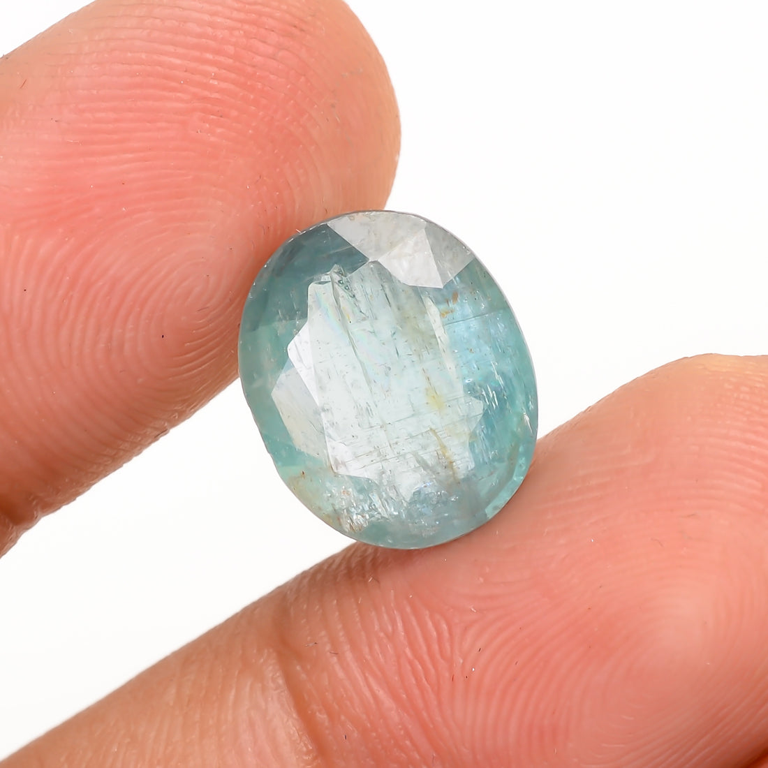Light Green Kyanite Oval Shape Cut Stone Loose Gemstone For Making Jewelry 5 Ct. 12X9X4 MM Y-9720
