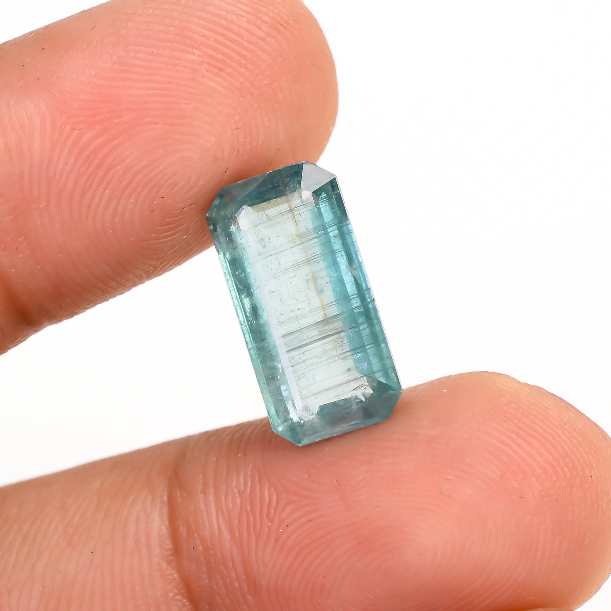 Light Green Kyanite Radiant Shape Cut Stone Loose Gemstone For Making Jewelry 5 Ct. 14X7X4 MM Y-9722