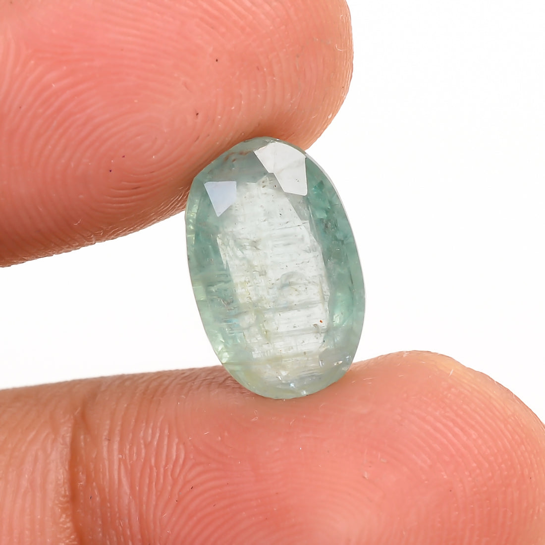 Light Green Kyanite Oval Shape Cut Stone Loose Gemstone For Making Jewelry 4 Ct. 12X7X4 MM Y-9723