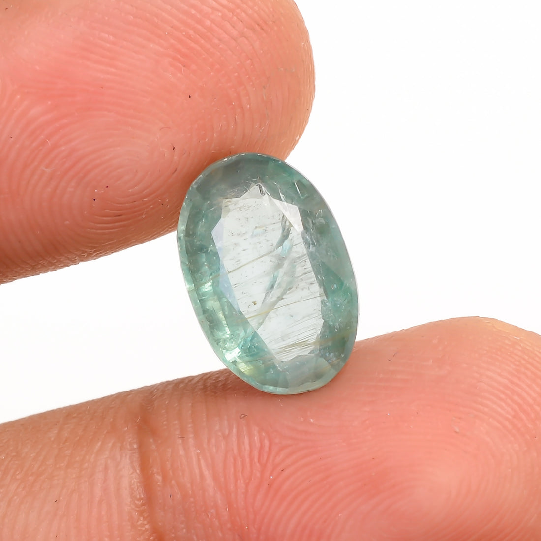 Light Green Kyanite Oval Shape Cut Stone Loose Gemstone For Making Jewelry 4 Ct. 12X8X4 MM Y-9724