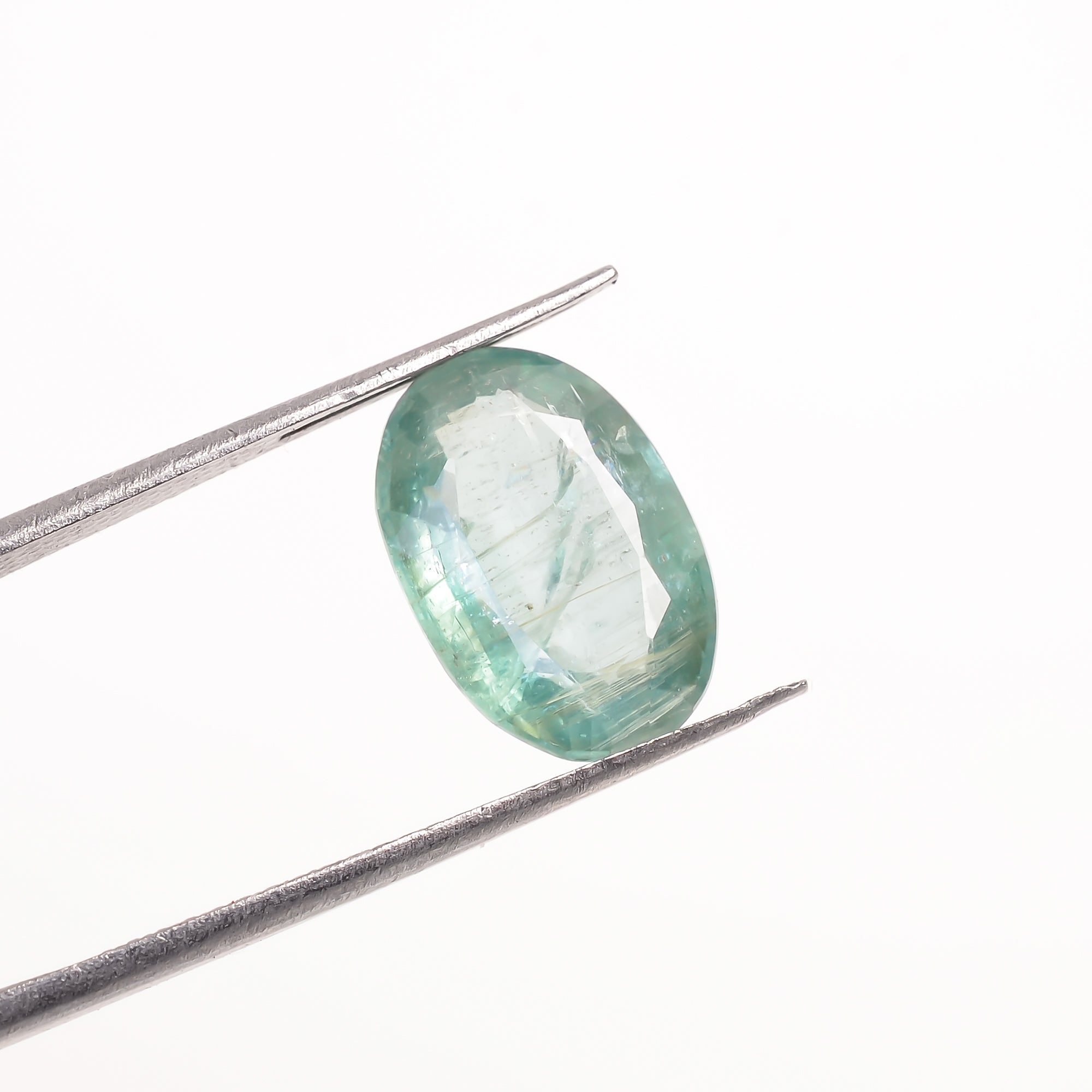 Light Green Kyanite Oval Shape Cut Stone Loose Gemstone For Making Jewelry 4 Ct. 12X8X4 MM Y-9724