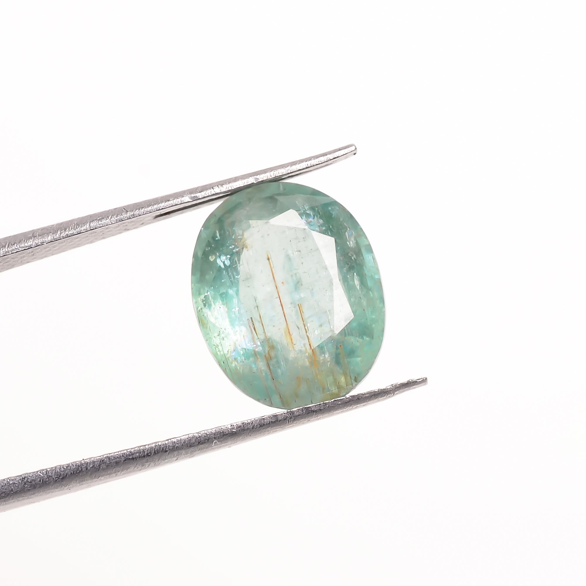 Light Green Kyanite Oval Shape Cut Stone Loose Gemstone For Making Jewelry 4.5 Ct. 11X9X4 MM Y-9726