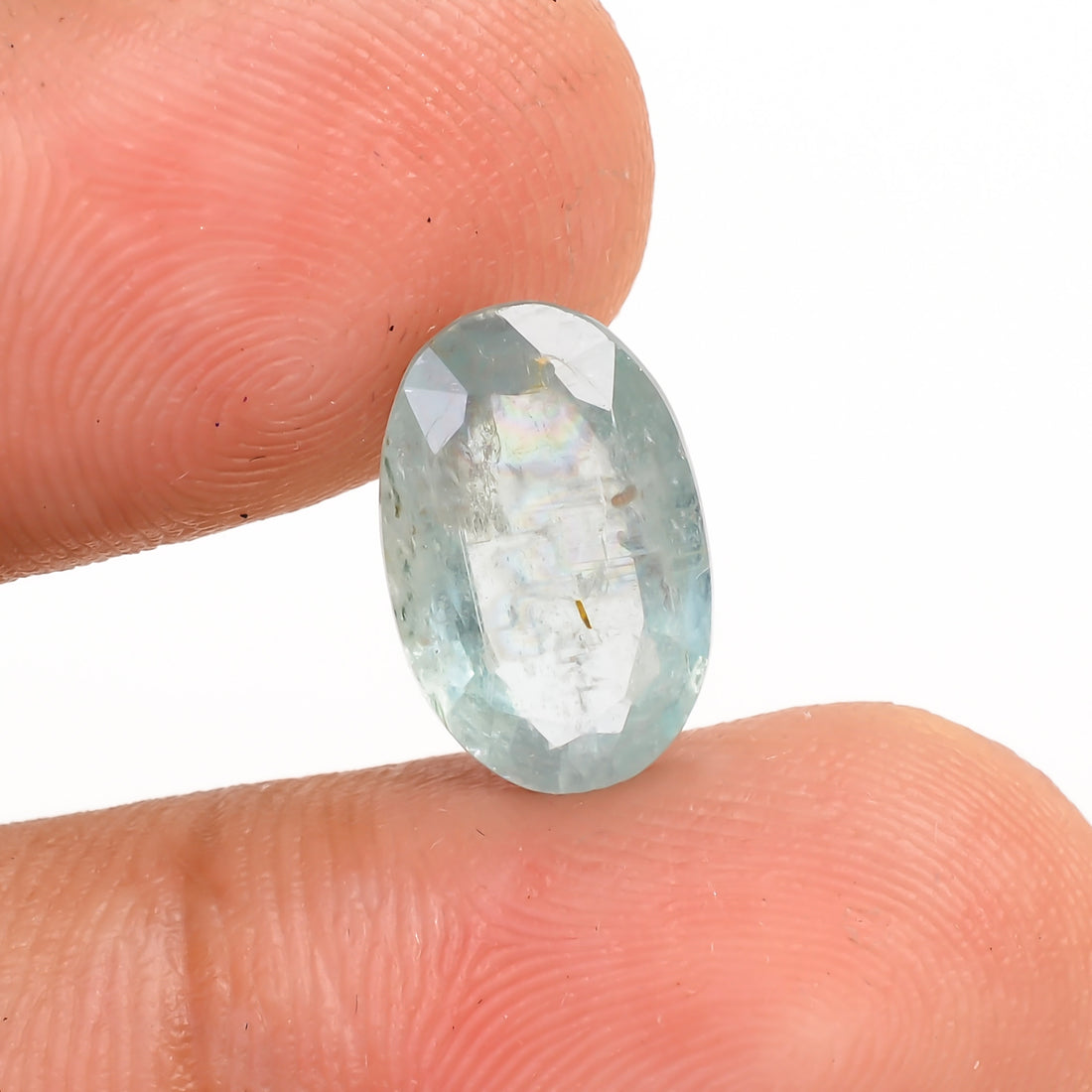 Light Green Kyanite Oval Shape Cut Stone Loose Gemstone For Making Jewelry 3.5 Ct. 12X7X3 MM Y-9731