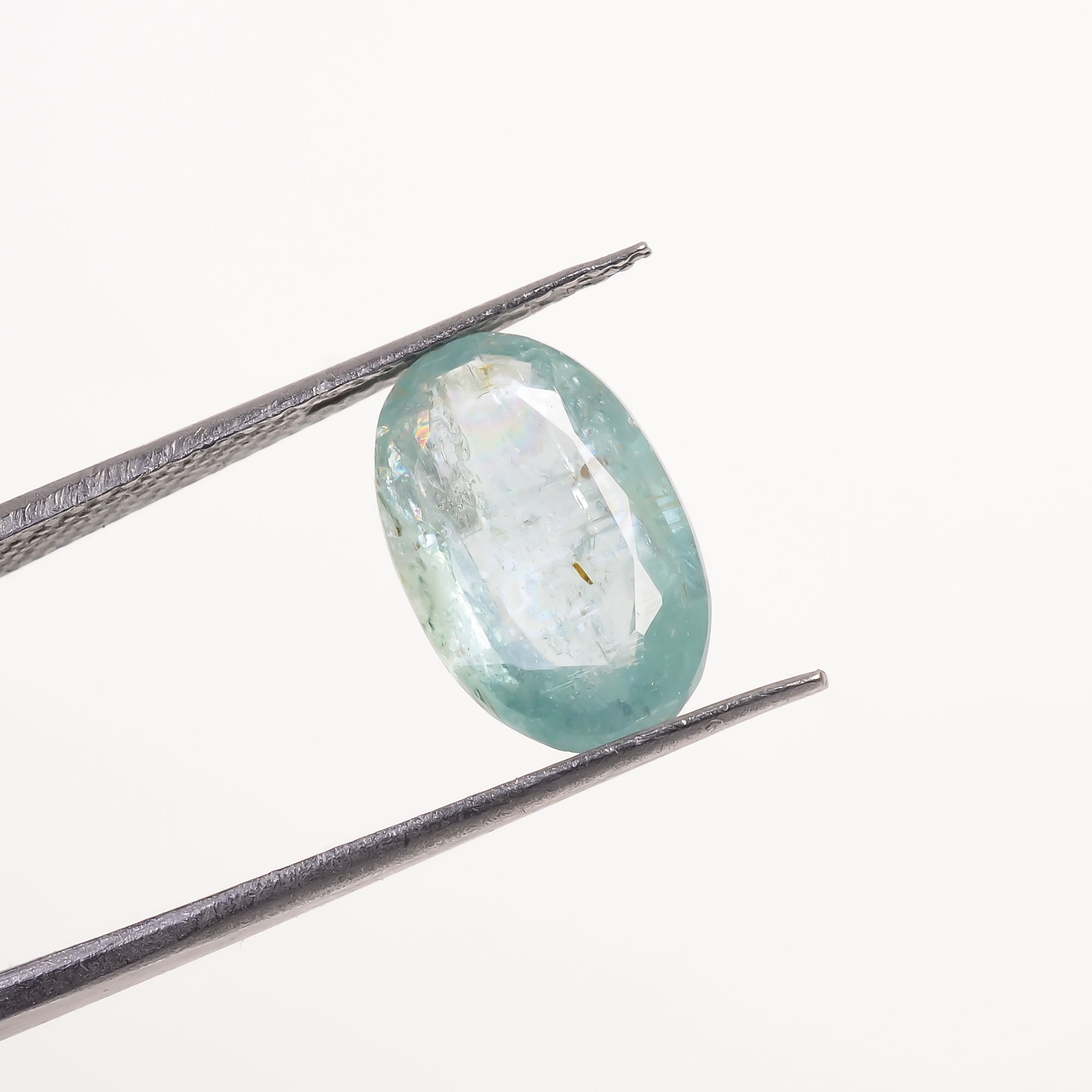 Light Green Kyanite Oval Shape Cut Stone Loose Gemstone For Making Jewelry 3.5 Ct. 12X7X3 MM Y-9731