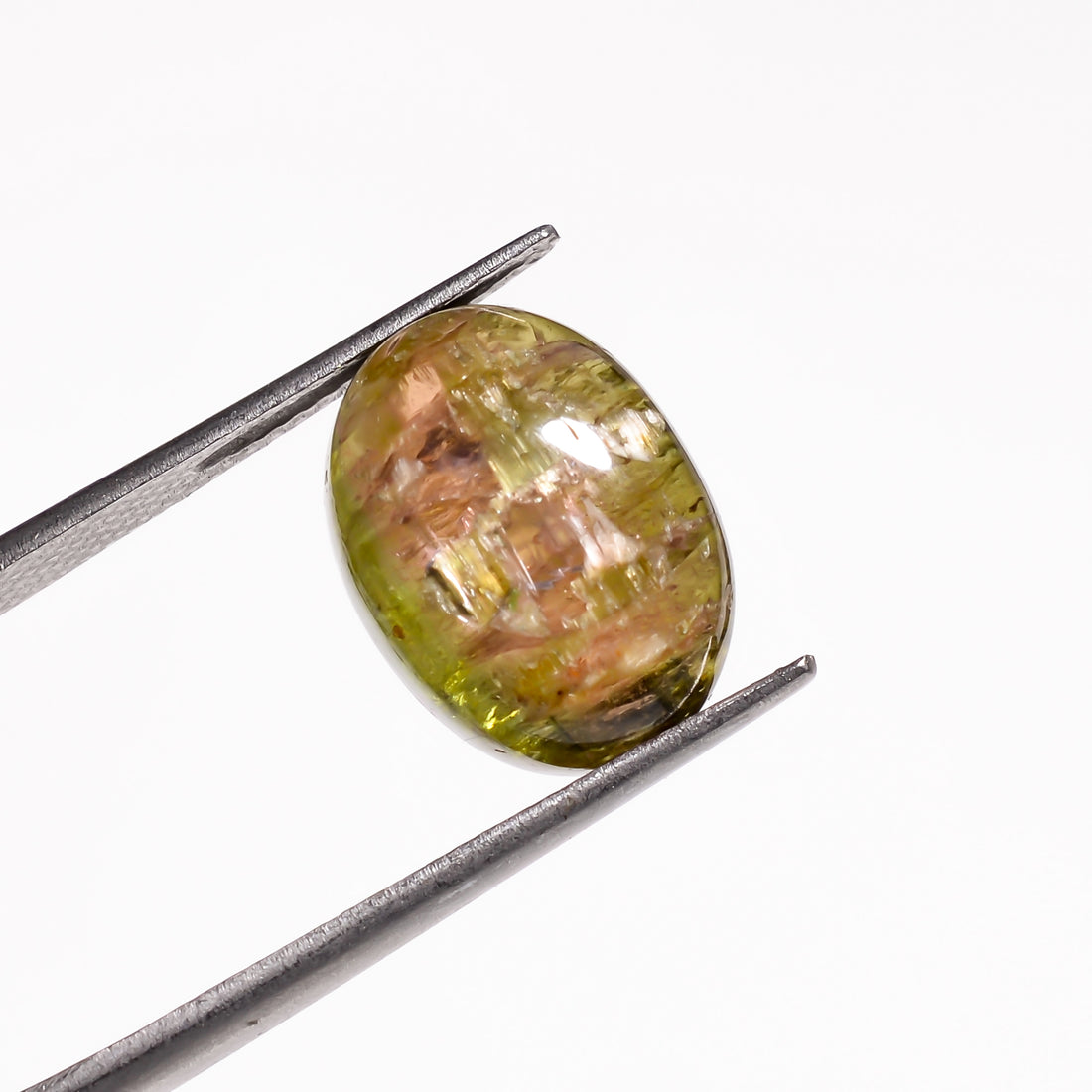 Natural Tourmaline With Rare Cats Eye Effect Oval Shape Cabochon Loose Gemstone 9 Ct.13X10X6 mm Y-9818