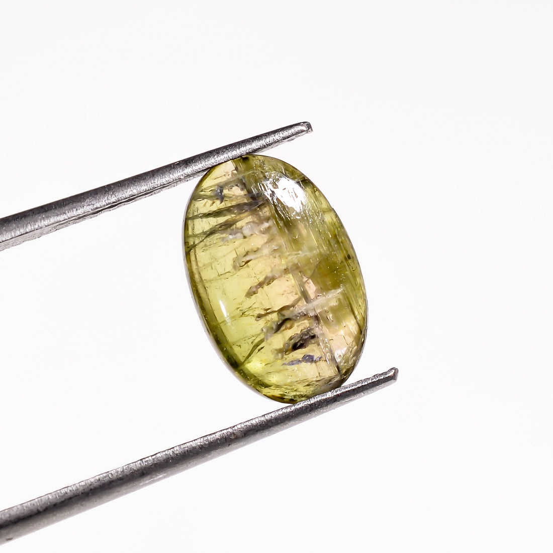 Natural Tourmaline With Rare Cats Eye Effect Oval Shape Cabochon Loose Gemstone  2 Ct. 11X7X2 mm Y-9820