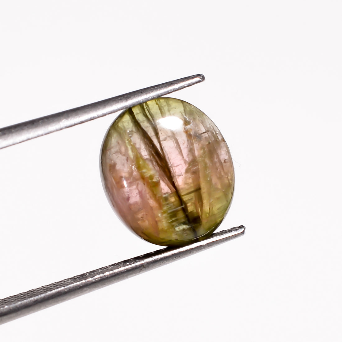 Natural Tourmaline With Rare Cats Eye Effect Oval Shape Cabochon Loose Gemstone 3 Ct.10X9X3 mm Y-9821