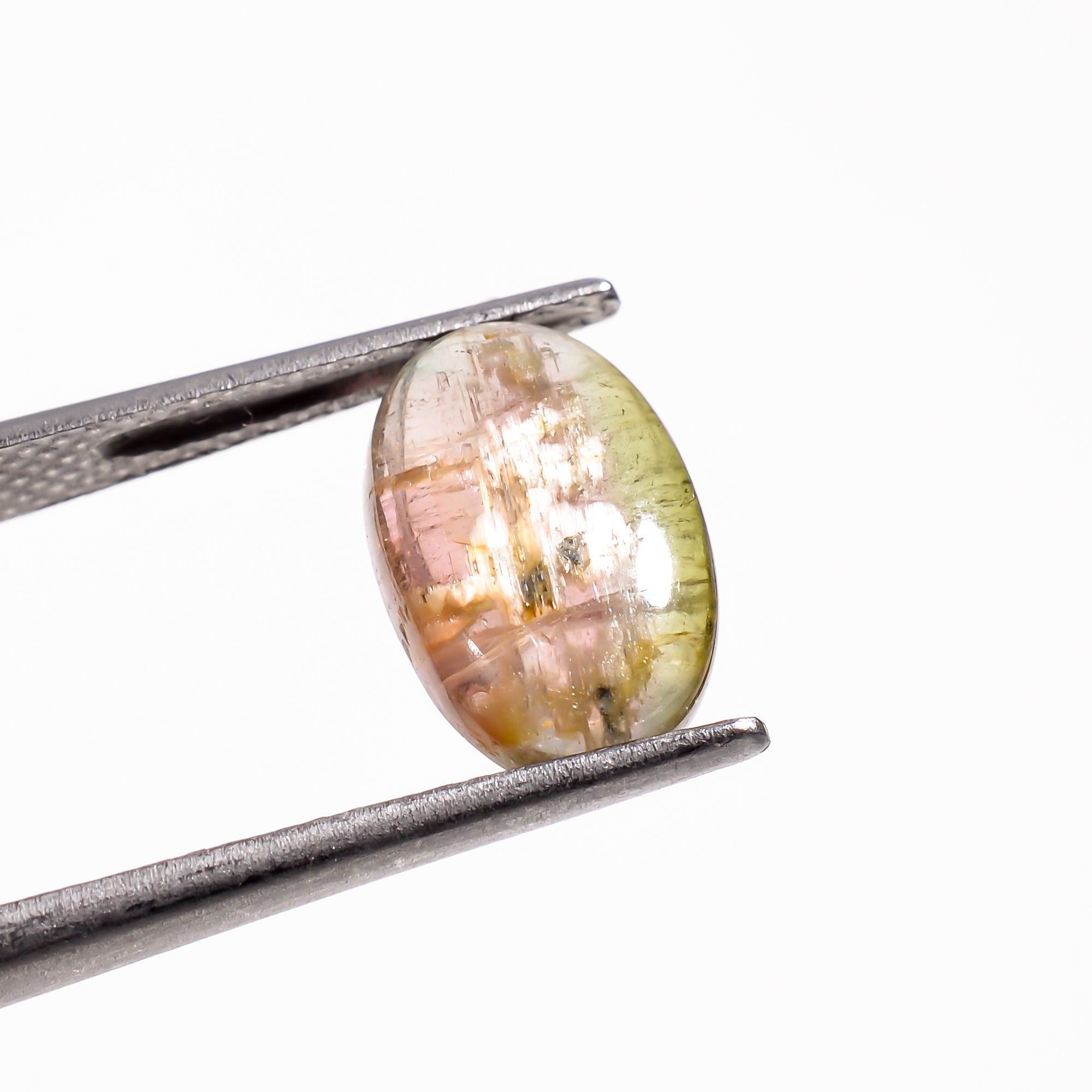 Natural Tourmaline With Rare Cats Eye Effect Oval Shape Cabochon Loose Gemstone  3 Ct. 11X7X3 mm Y-9828