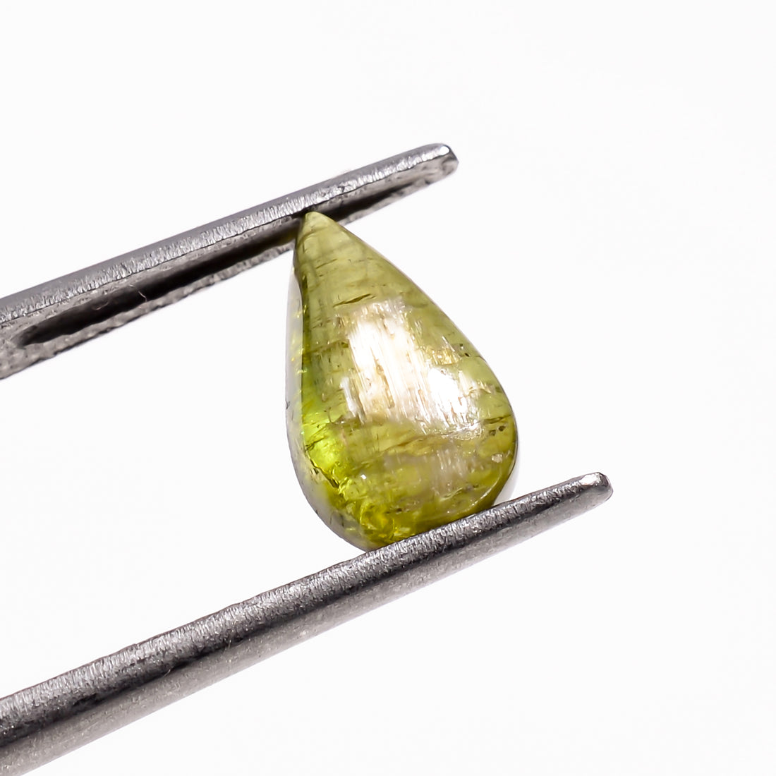 Natural Tourmaline With Rare Cats Eye Effect Pear Shape Cabochon Loose Gemstone  1.5 Ct. 9X6X4 mm Y-9829