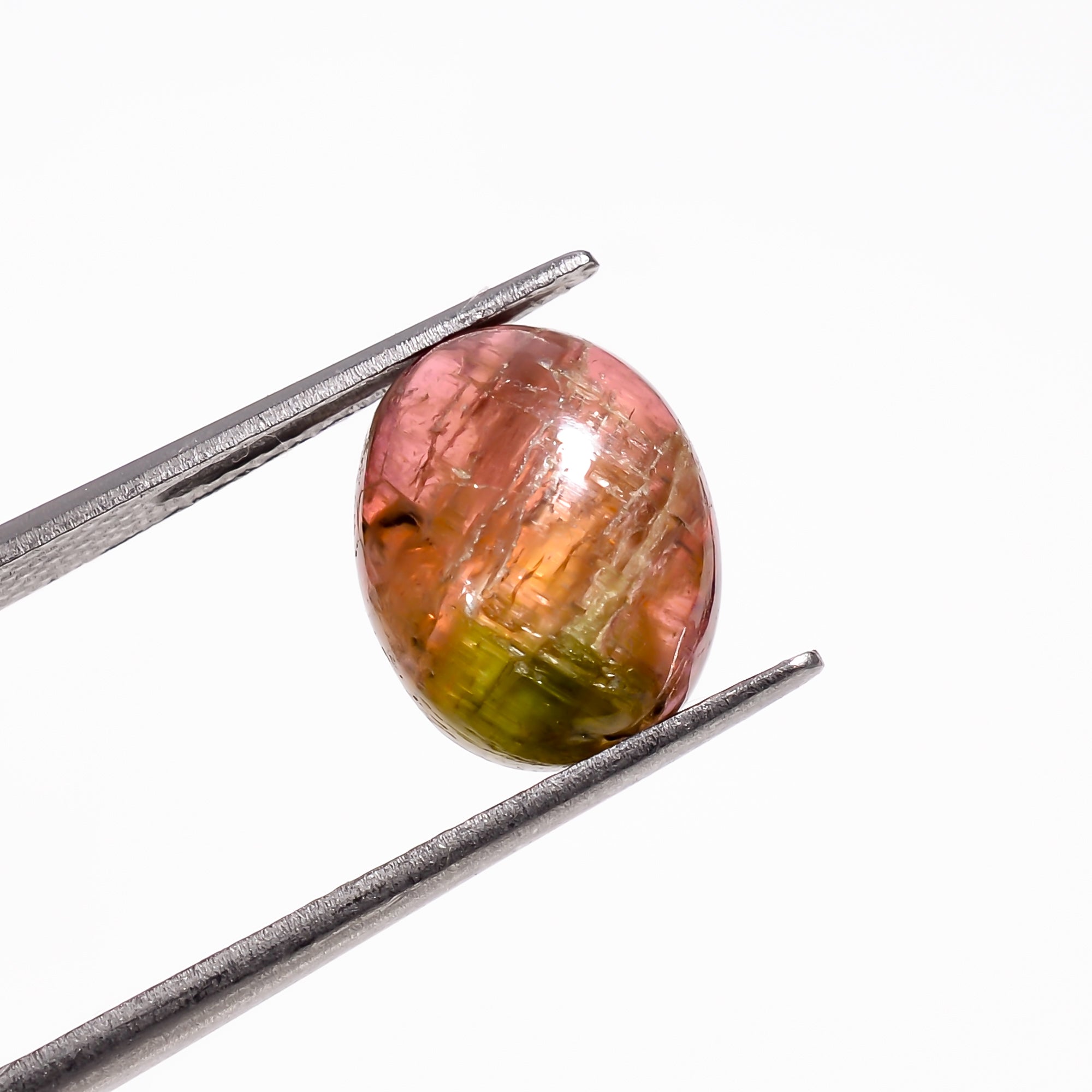 Natural Tourmaline With Rare Cats Eye Effect Oval Shape Cabochon Loose Gemstone 4.5 Ct. 11X8X5 mm Y-9830