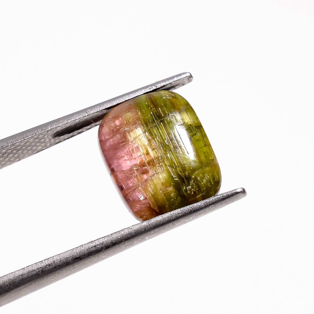 Natural Tourmaline With Rare Cats Eye Effect Radiant Shape Cabochon Loose Gemstone  3.5 Ct. 10X8X3 mm Y-9831