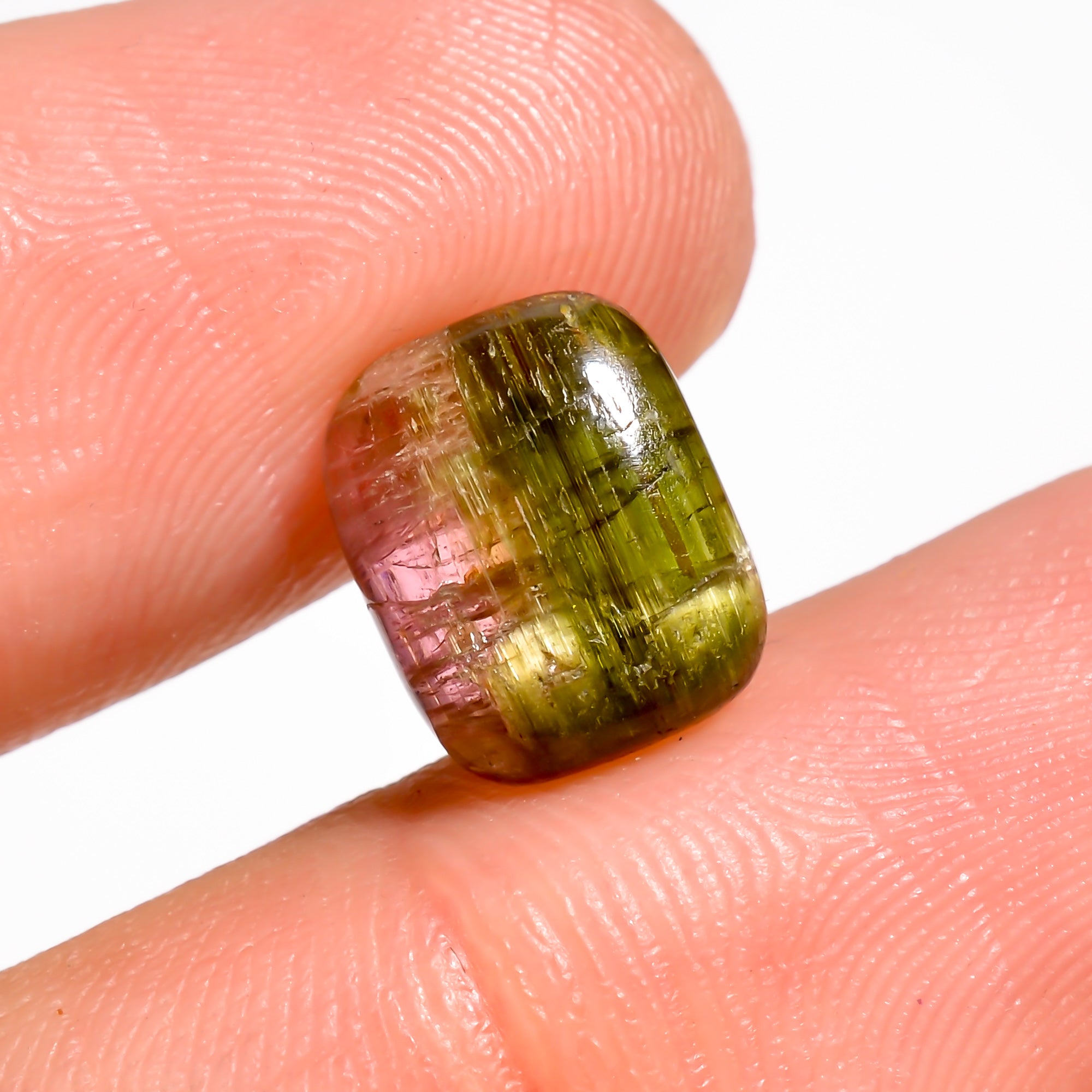 Natural Tourmaline With Rare Cats Eye Effect Radiant Shape Cabochon Loose Gemstone  3.5 Ct. 10X8X3 mm Y-9831