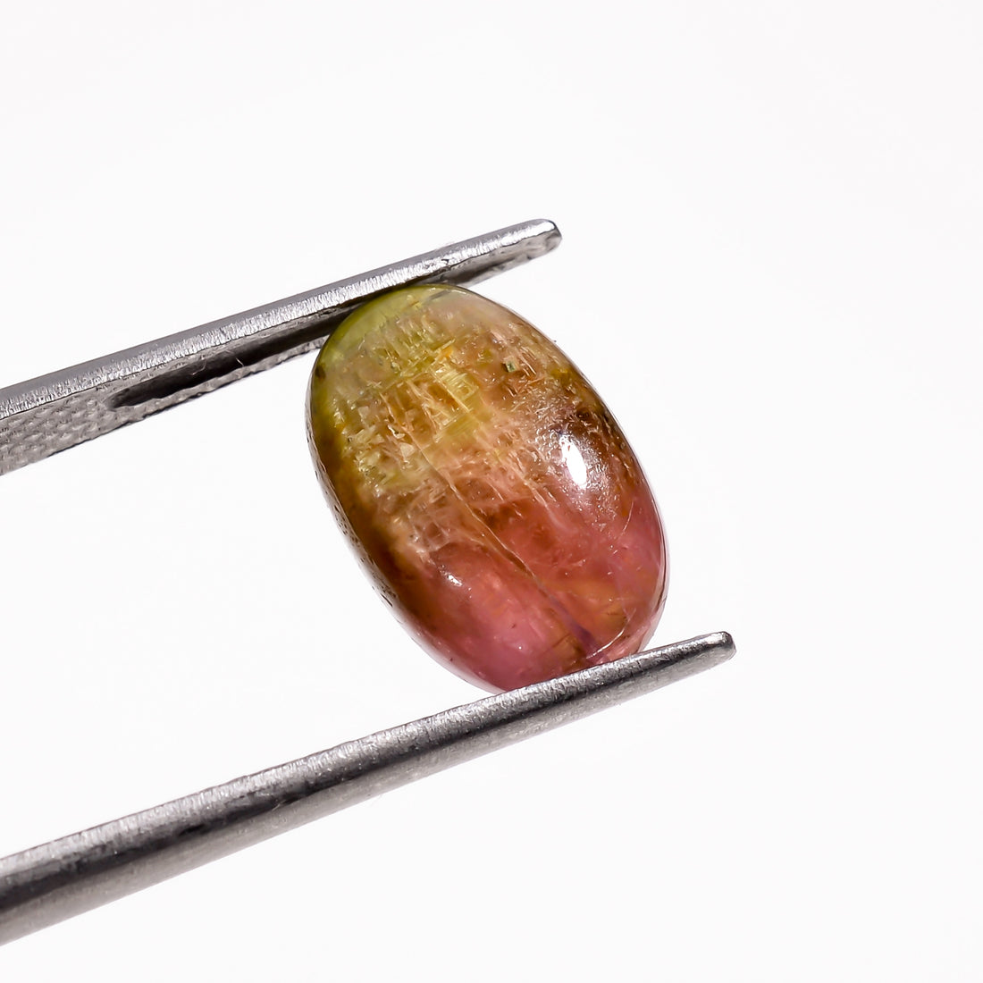 Natural Tourmaline With Rare Cats Eye Effect Oval Shape Cabochon Loose Gemstone  3 Ct. 11X7X4 mm Y-9832