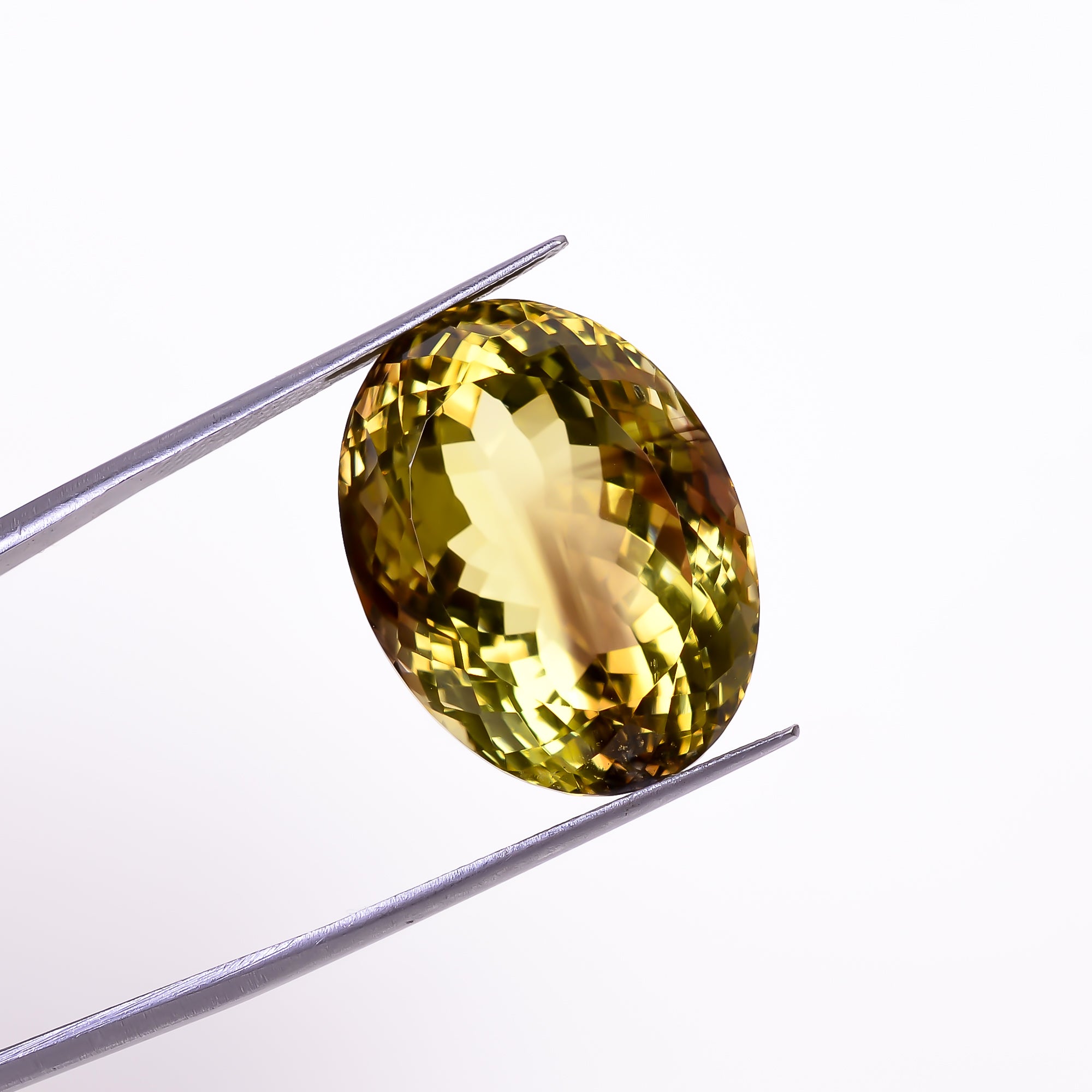 Natural Lemon Smoky Quartz Oval Shape Cut Stone Loose Gemstone For Making Jewelry 34 Ct. 22X16X14 mm Y-9899