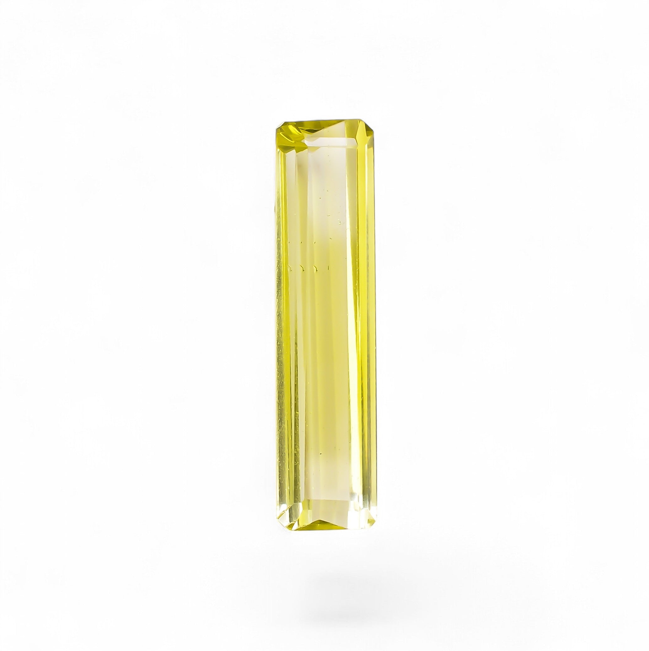 Natural Lemon Prehnite Radiant Shape Cut Stone Loose Gemstone For Making Jewelry 21 Ct. 34X9X7 mm Y-9900