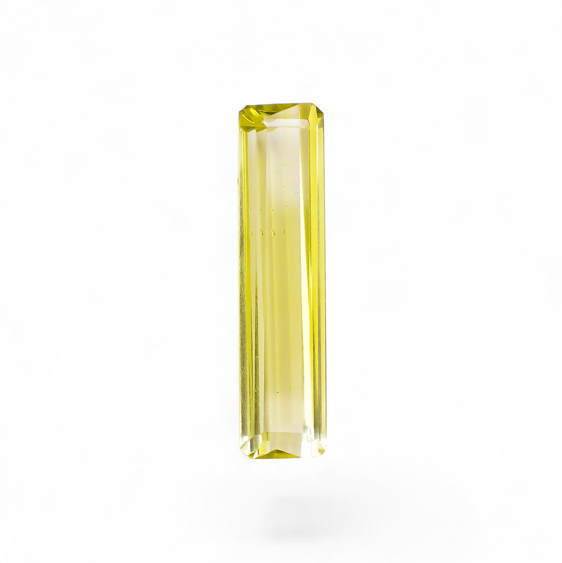 Natural Lemon Prehnite Radiant Shape Cut Stone Loose Gemstone For Making Jewelry 21 Ct. 34X9X7 mm Y-9900