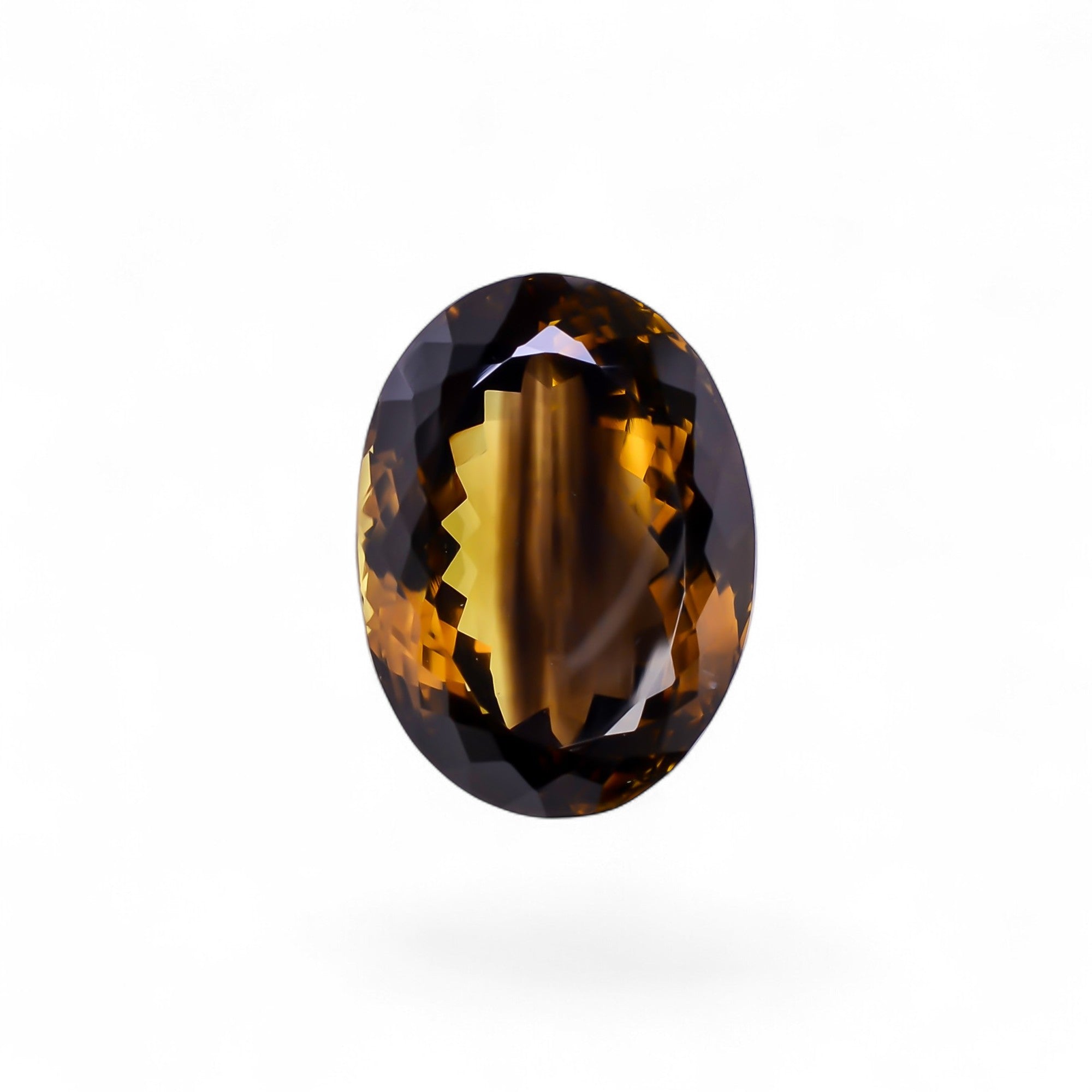 Natural Lemon Smoky Quartz Oval Shape Cut Stone Loose Gemstone For Making Jewelry 38.5 Ct. 24X18X13 mm Y-9902