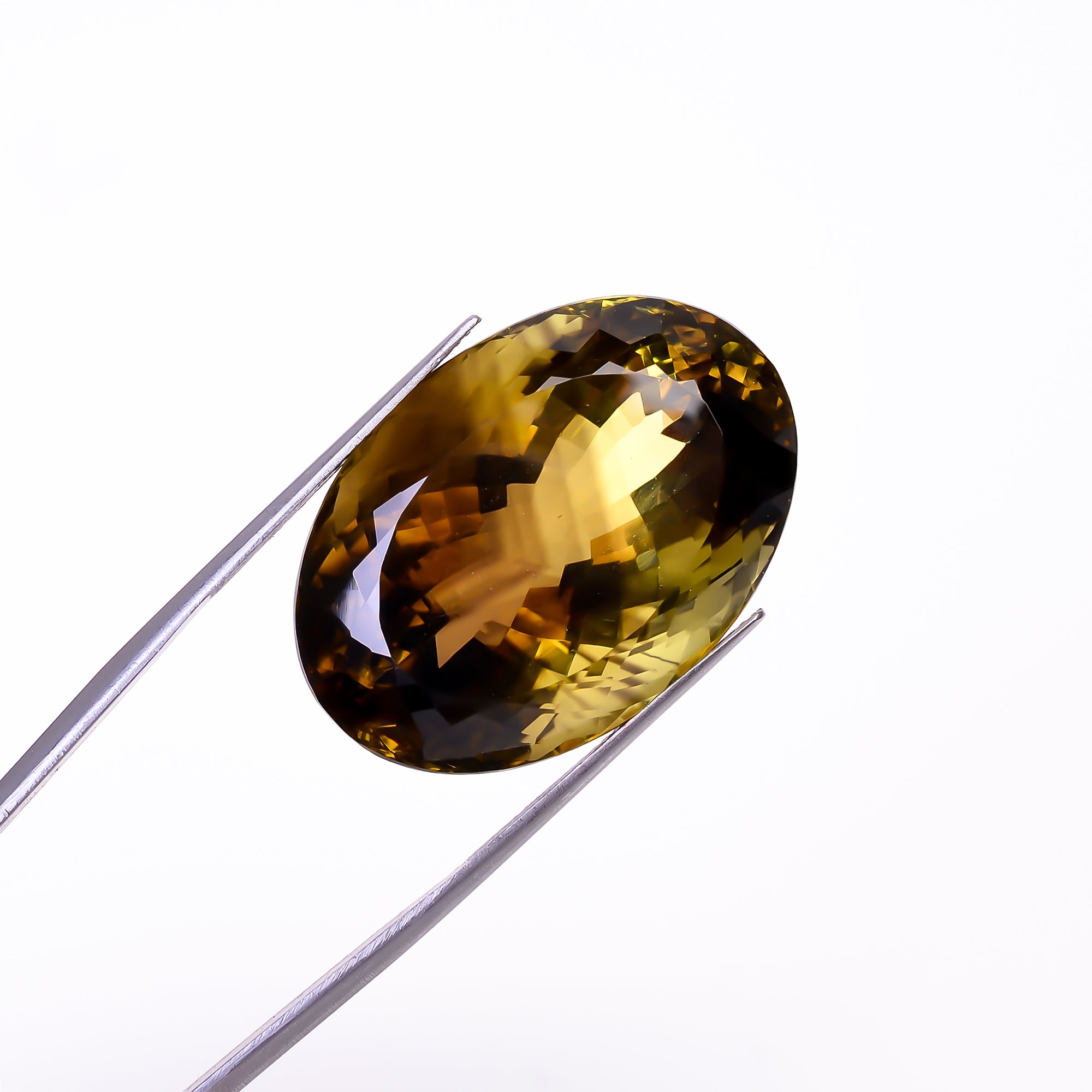 Natural Lemon Smoky Quartz Oval Shape Cut Stone Loose Gemstone For Making Jewelry 65.5 Ct. 30X21X17 mm Y-9903