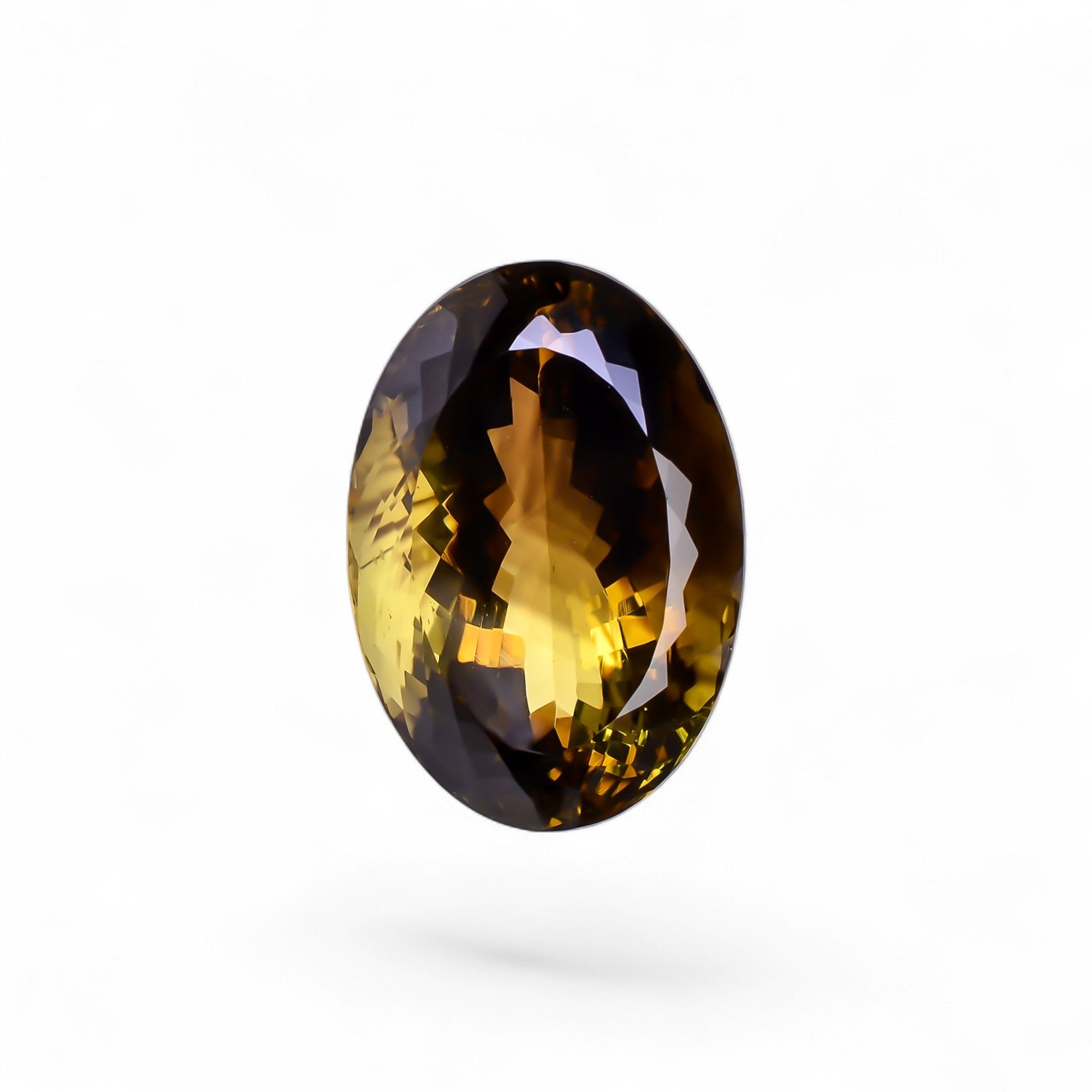 Natural Lemon Smoky Quartz Oval Shape Cut Stone Loose Gemstone For Making Jewelry 65.5 Ct. 30X21X17 mm Y-9903