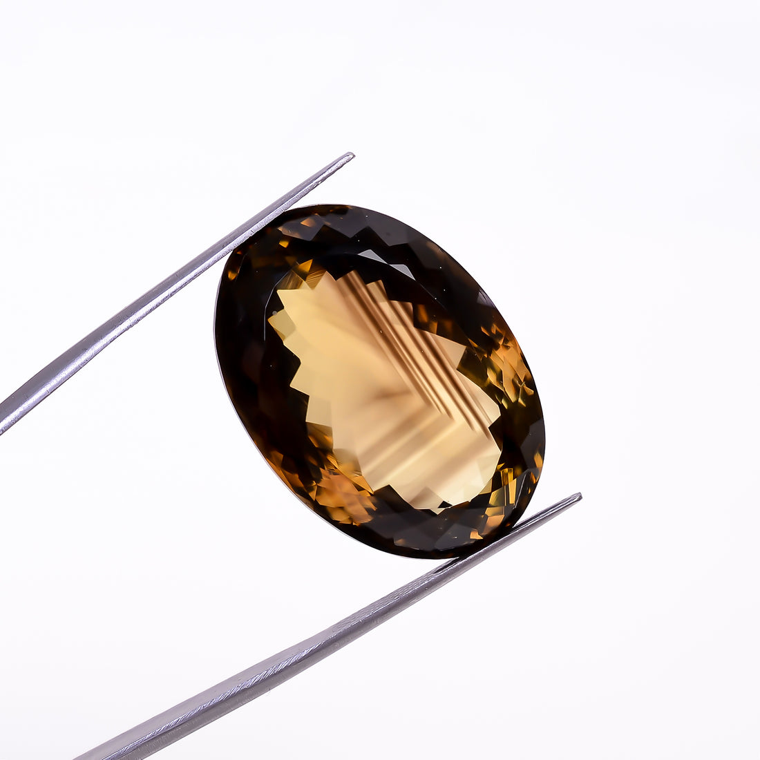 Natural Lemon Smoky Quartz Oval Shape Cut Stone Loose Gemstone For Making Jewelry 53.5 Ct. 28X20X14 mm Y-9904