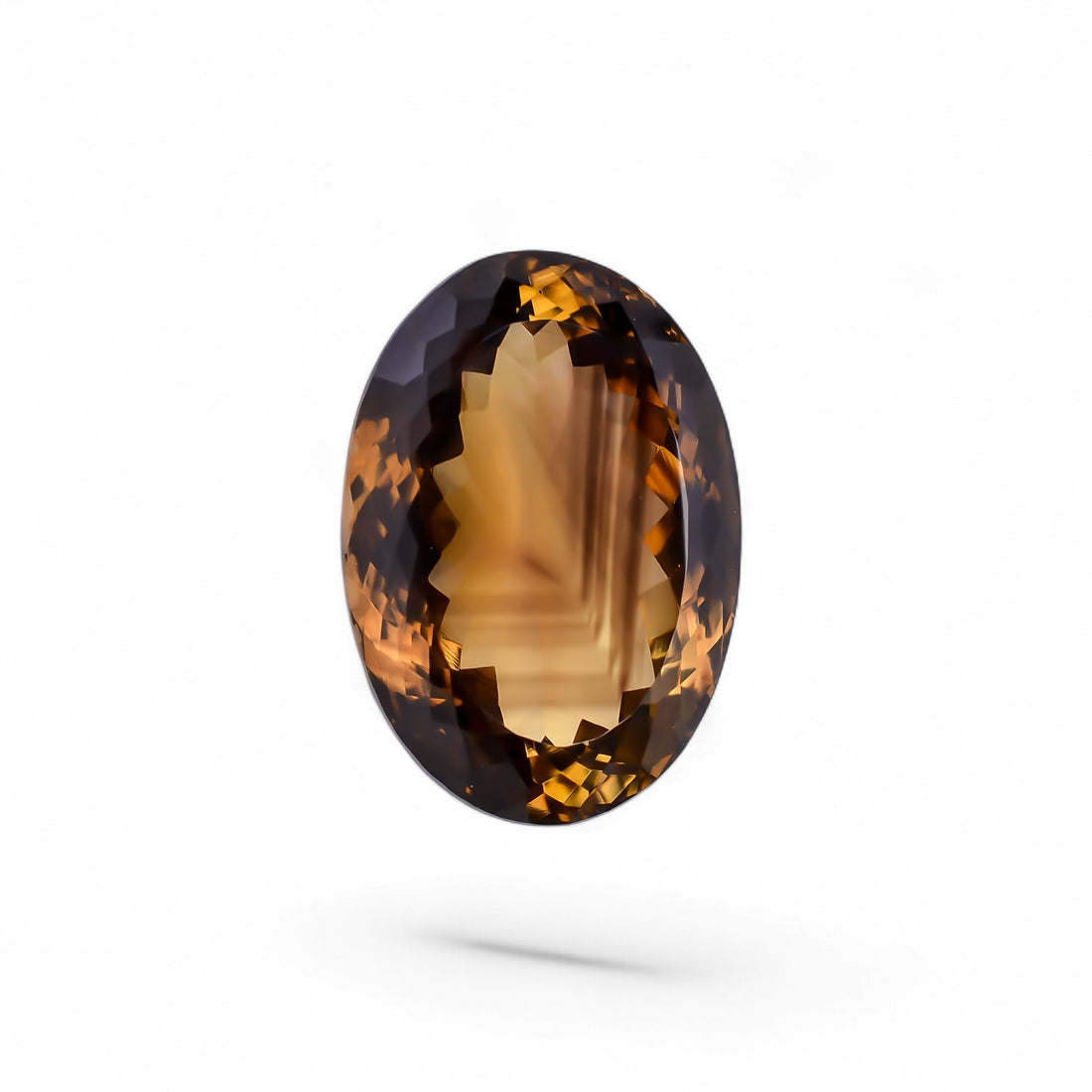 Natural Lemon Smoky Quartz Oval Shape Cut Stone Loose Gemstone For Making Jewelry 53.5 Ct. 28X20X14 mm Y-9904