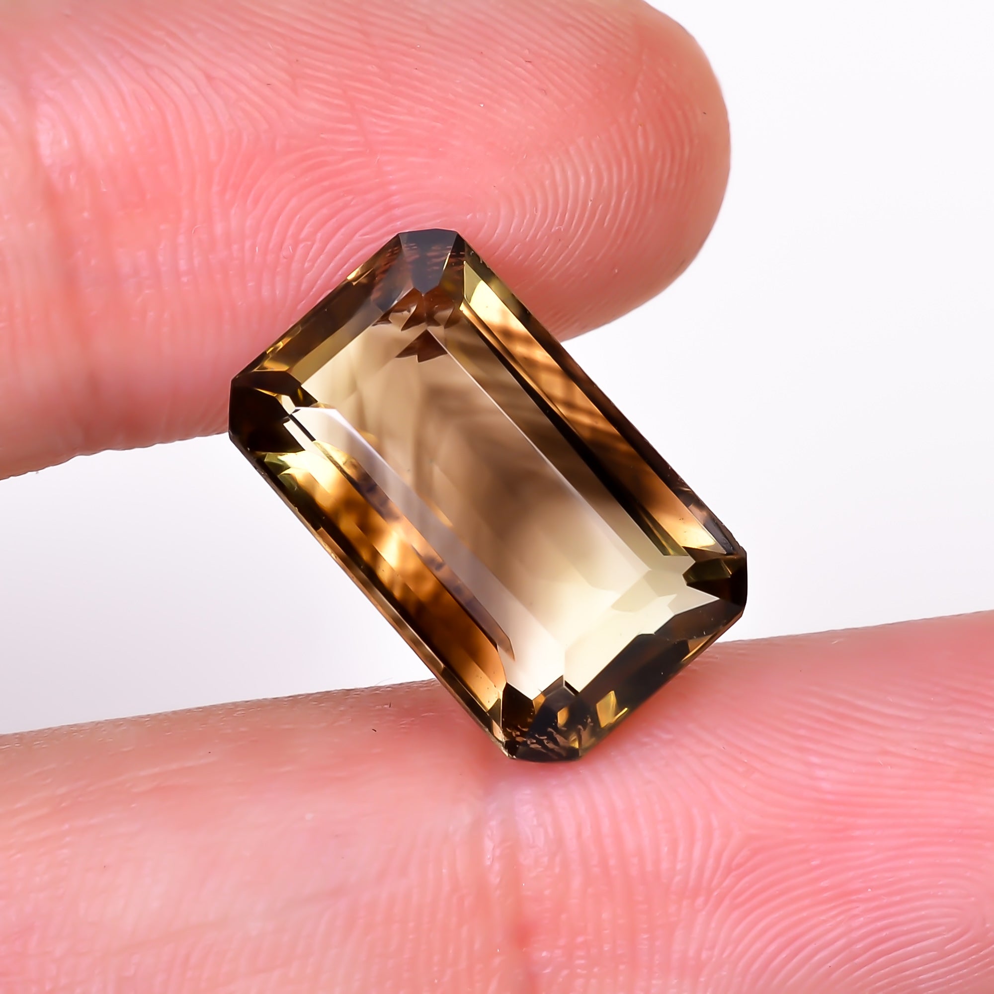 Natural Lemon Smoky Quartz Radiant Shape Cut Stone Loose Gemstone For Making Jewelry 10 Ct. 17X10X7 mm Y-9906